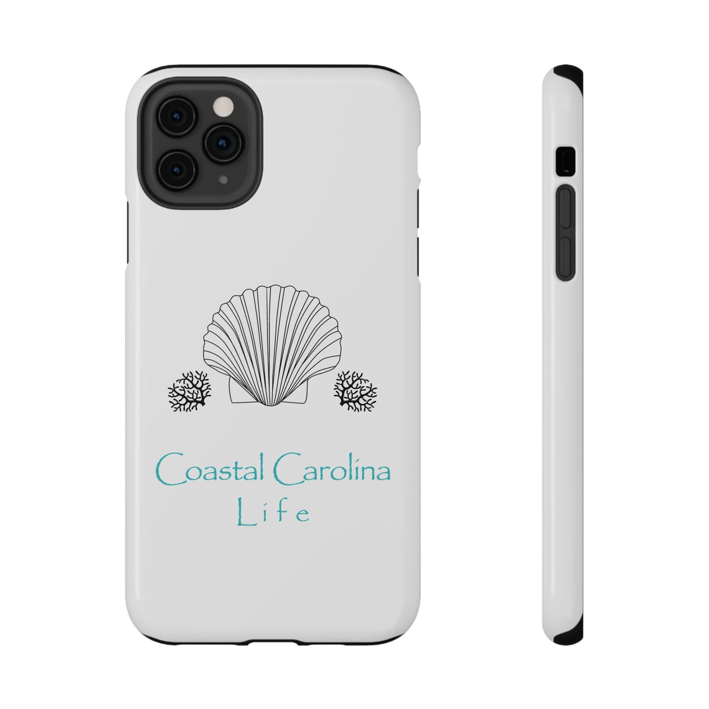 Impact-Resistant Phone Case - iPhone or Samsung - Clam Shell and Coral