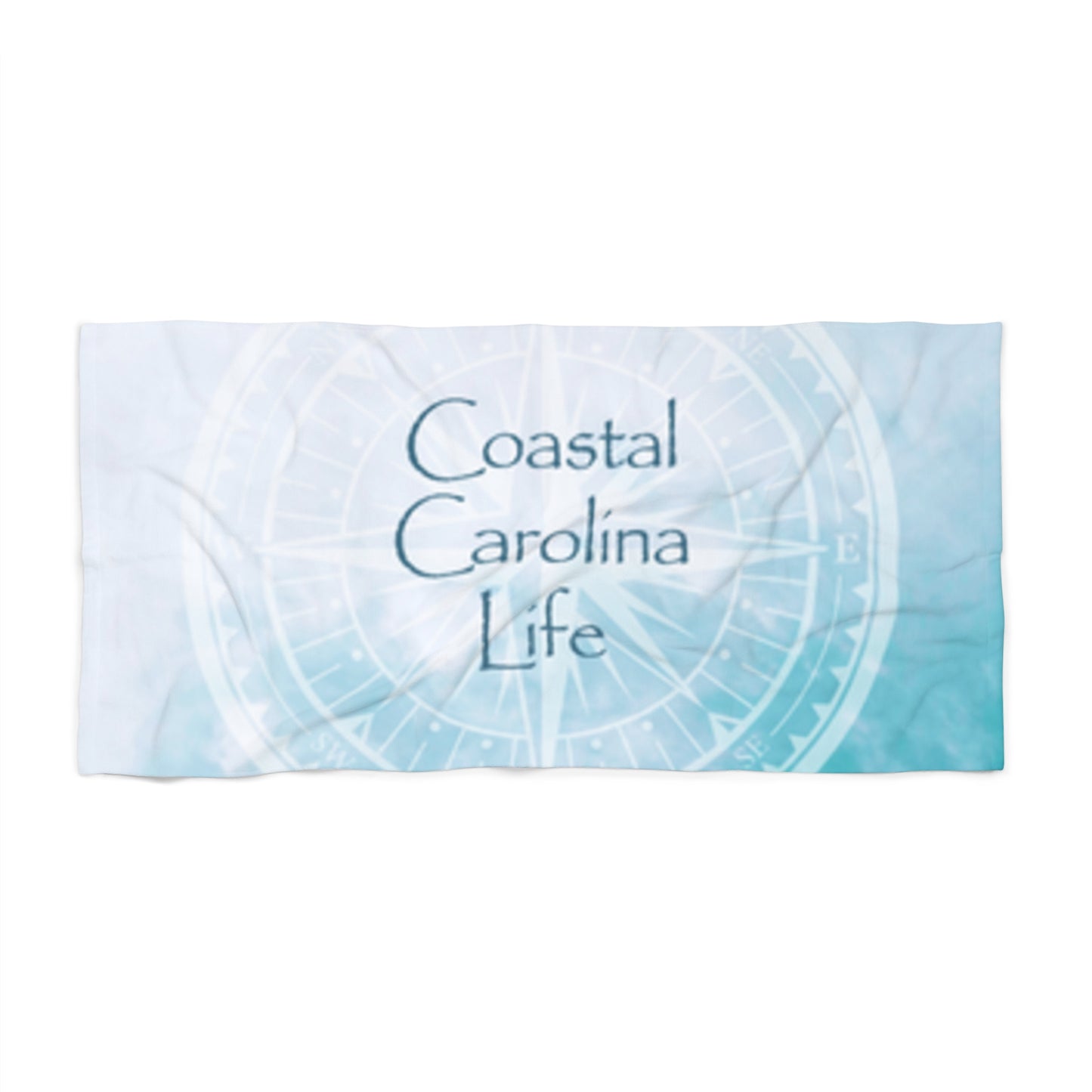 Compass with Clouds Coastal Beach Towel