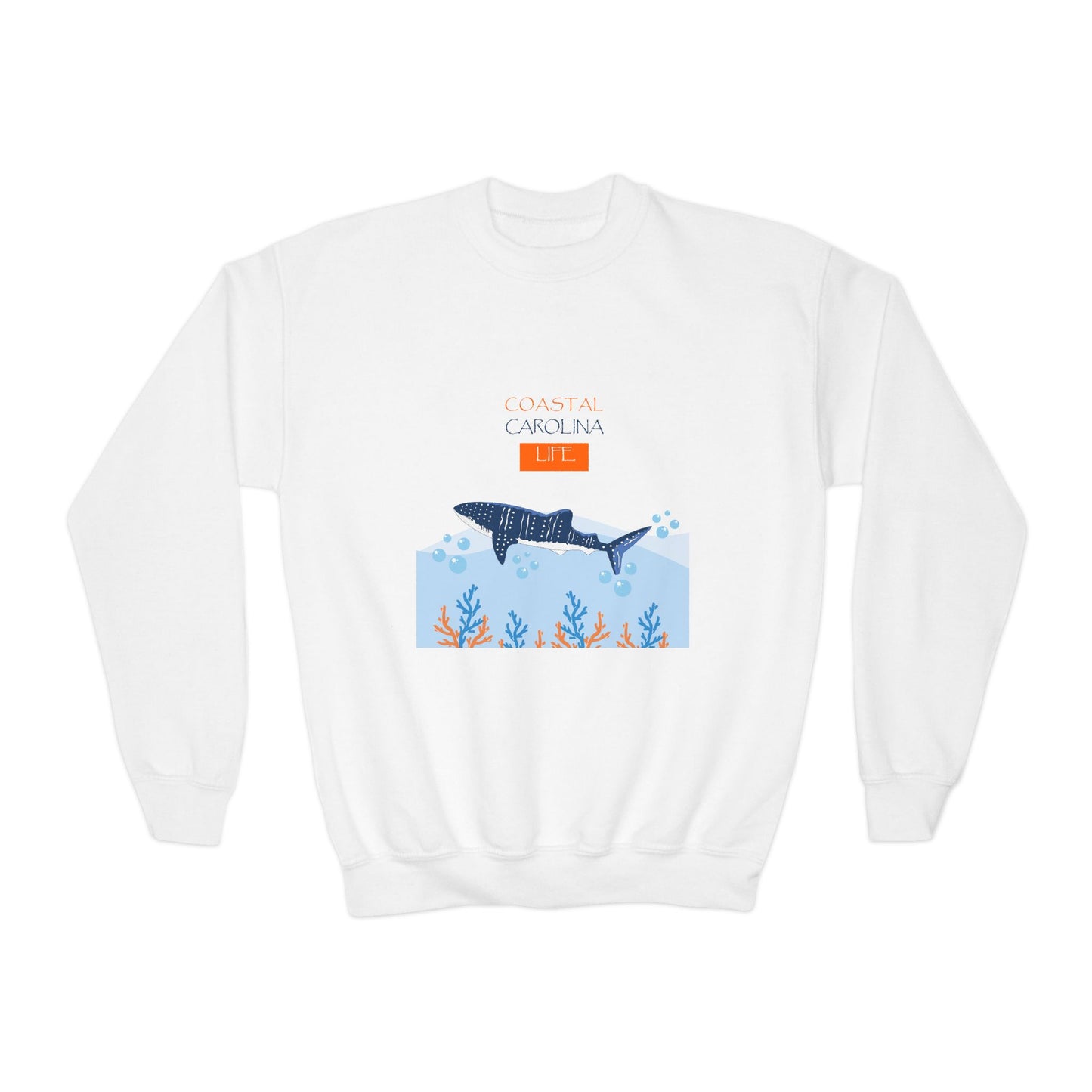 Coastal Youth Sweatshirt - Swimming Shark