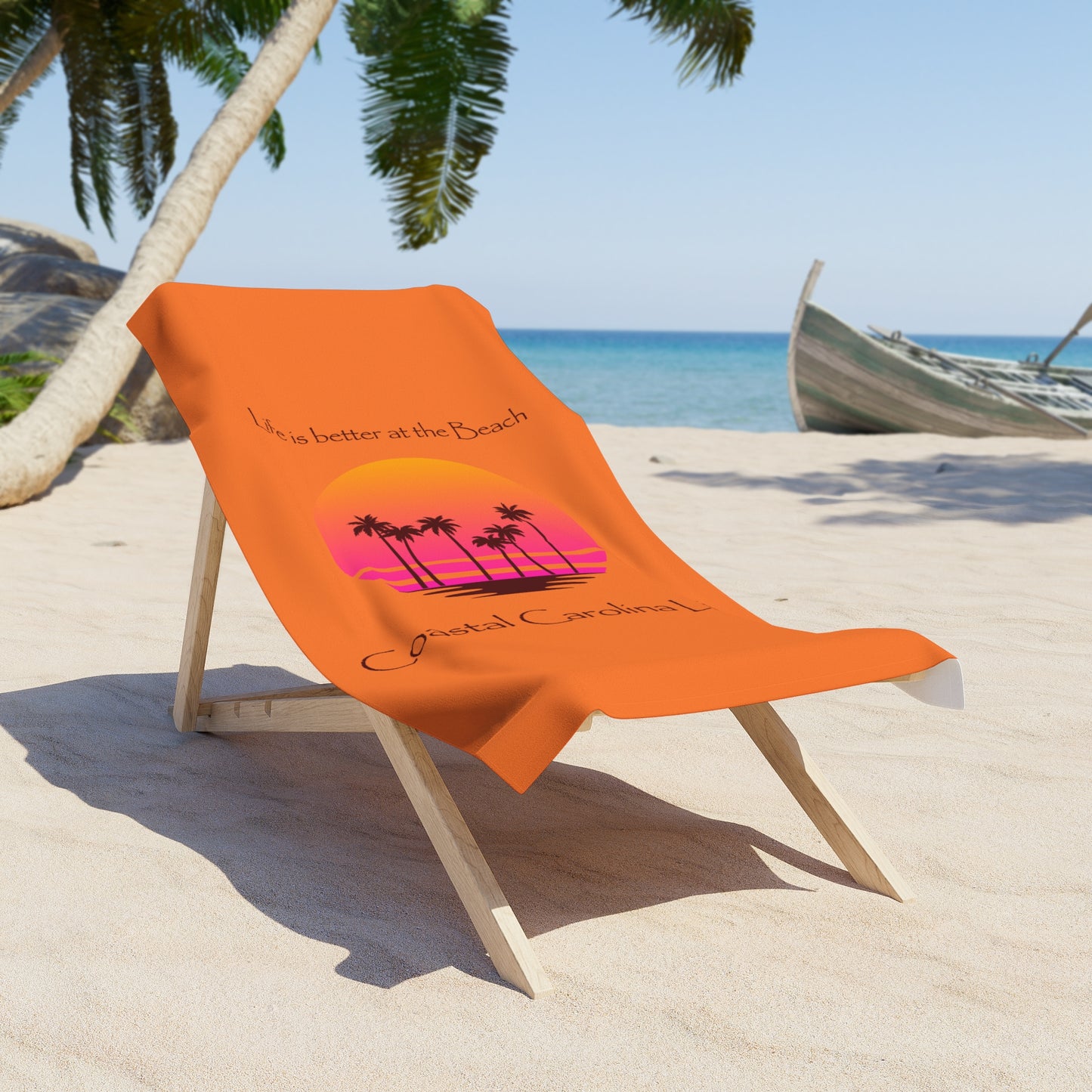 Life is better at the Beach Coastal Beach Towel