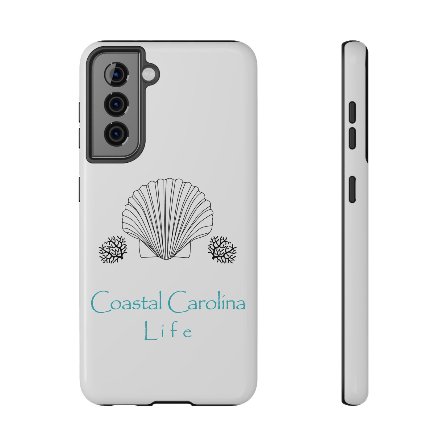 Impact-Resistant Phone Case - iPhone or Samsung - Clam Shell and Coral