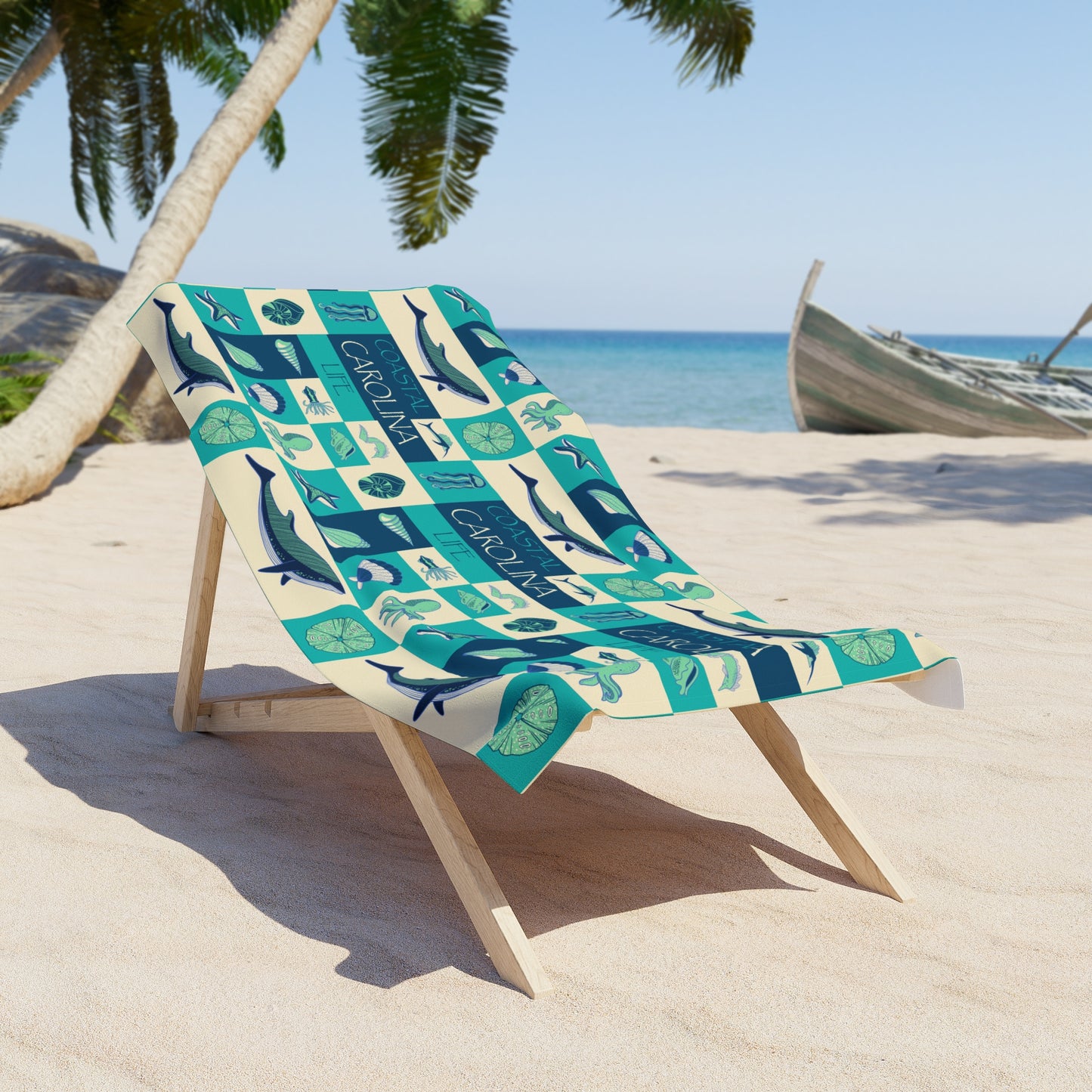 Sea Life Coastal Beach Towel