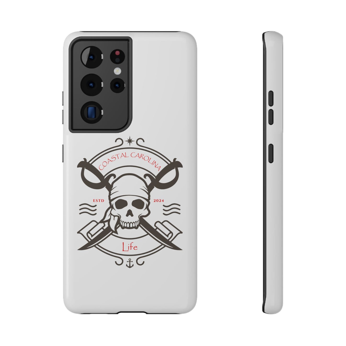 Impact-Resistant Phone Case - iPhone or Samsung - Pirate Skull