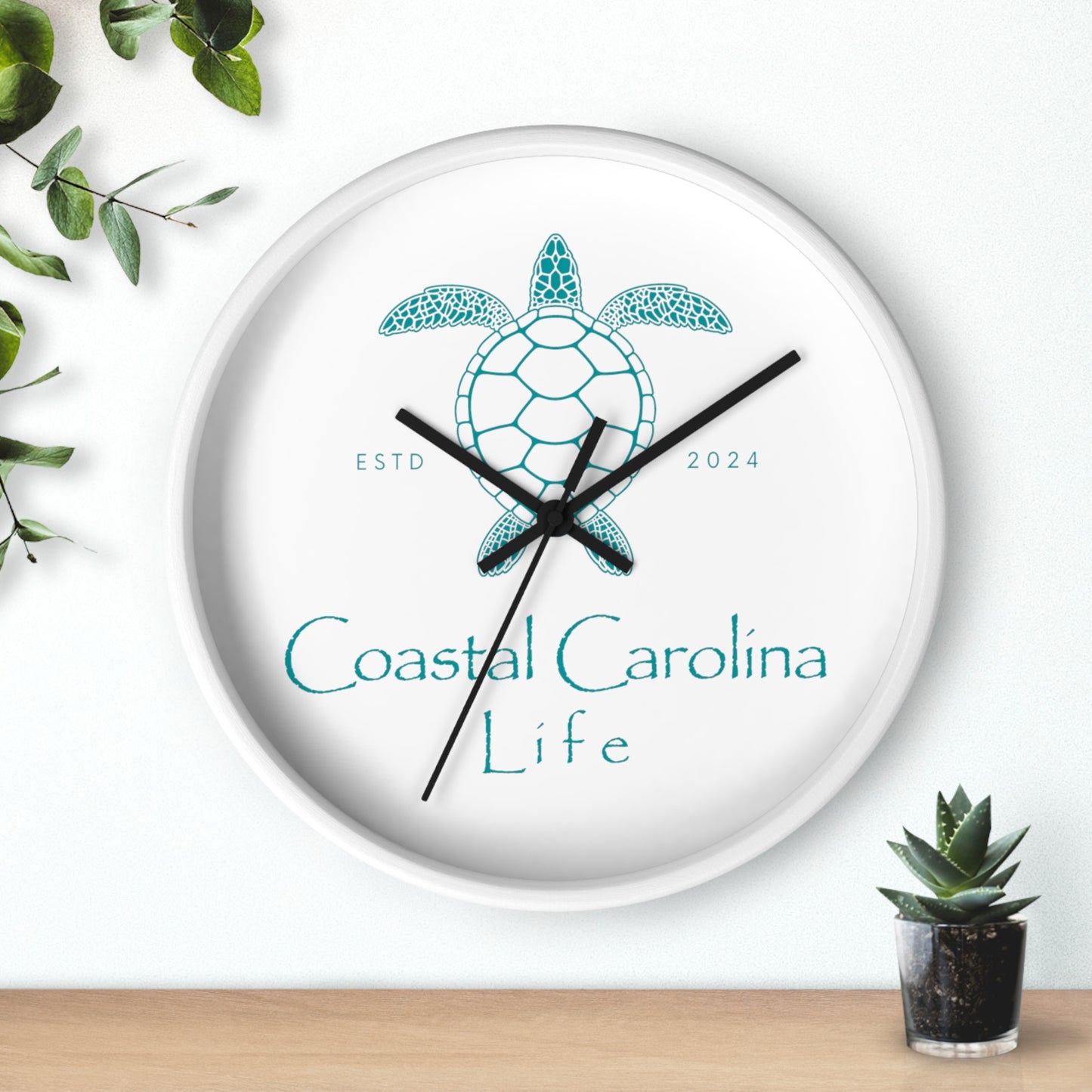 Sea Turtle Coastal Carolina Wall Clock