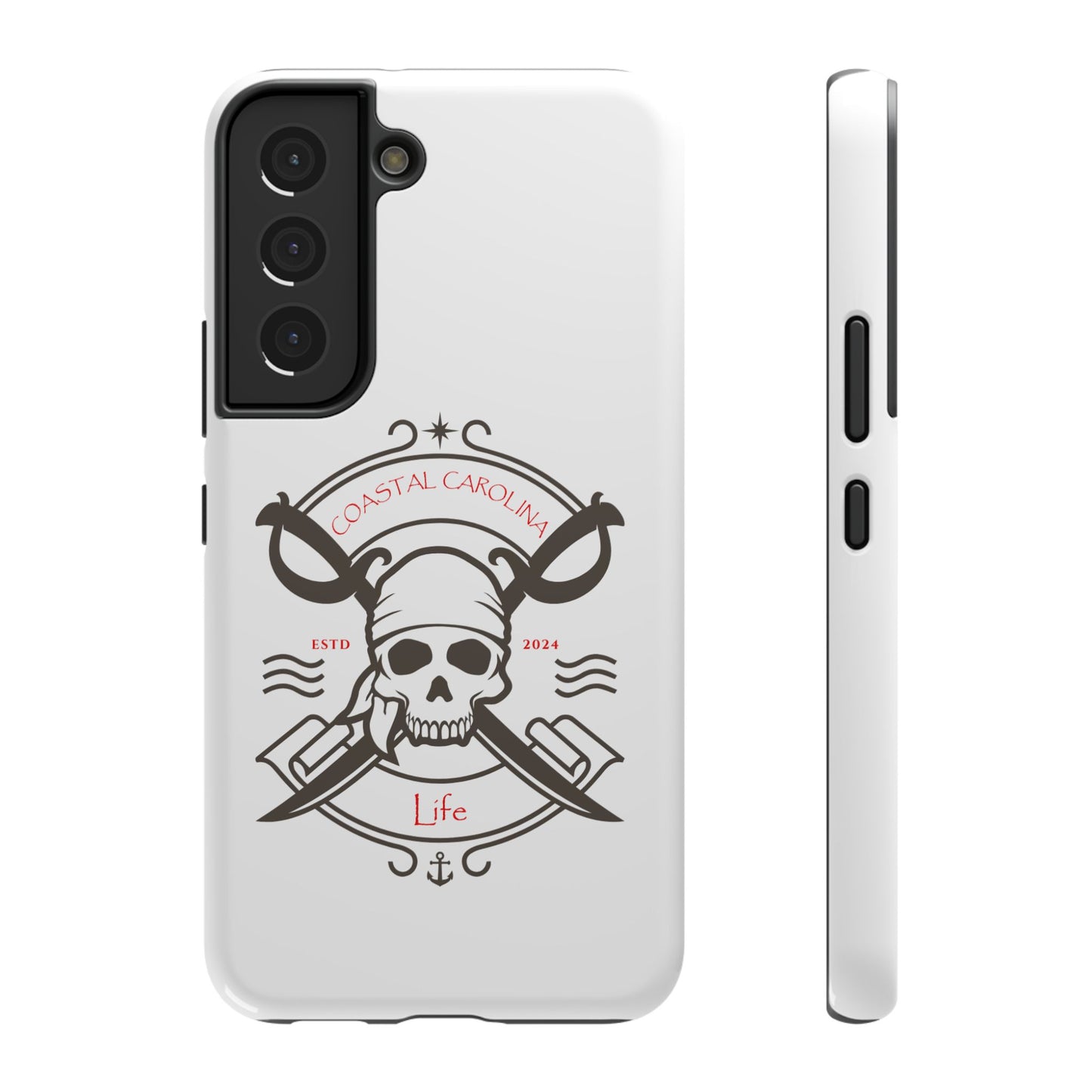 Impact-Resistant Phone Case - iPhone or Samsung - Pirate Skull