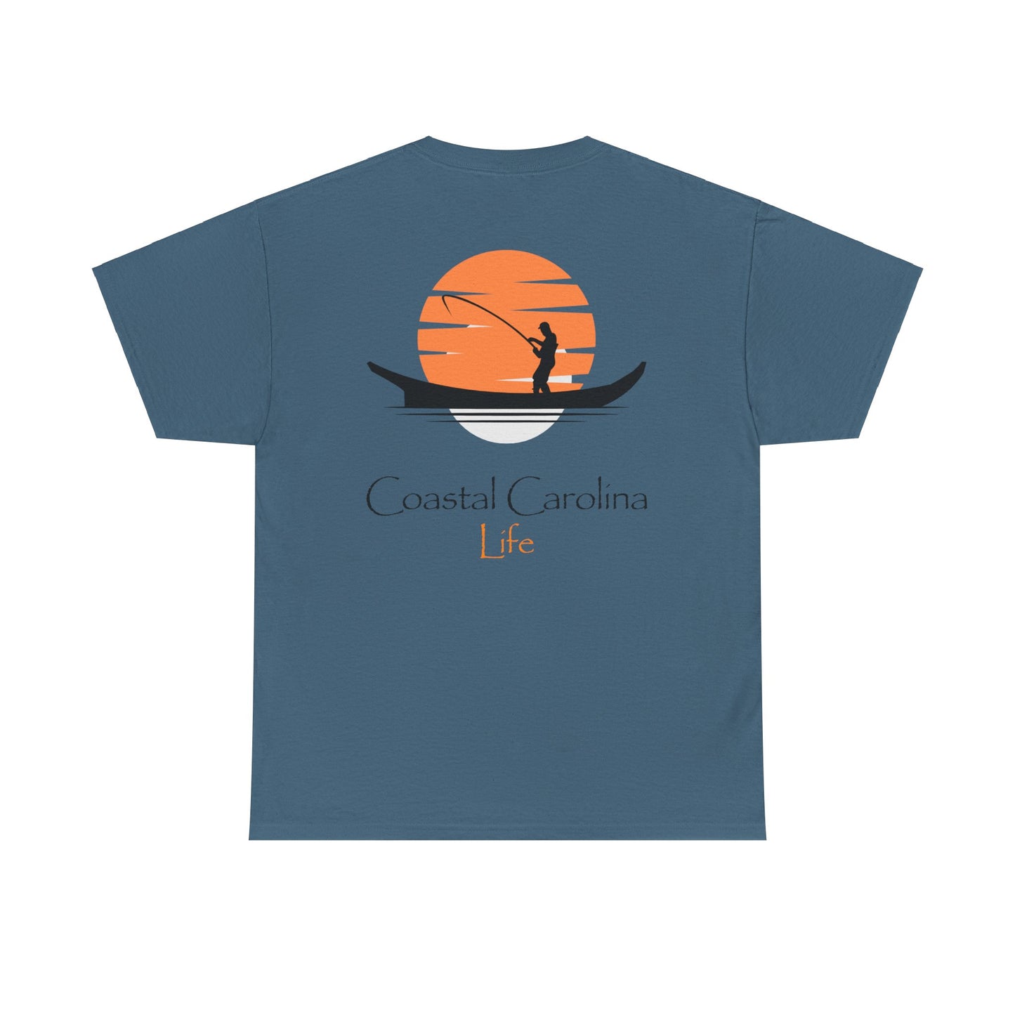 Men's Heavy Cotton T-Shirt - Fishing Boat