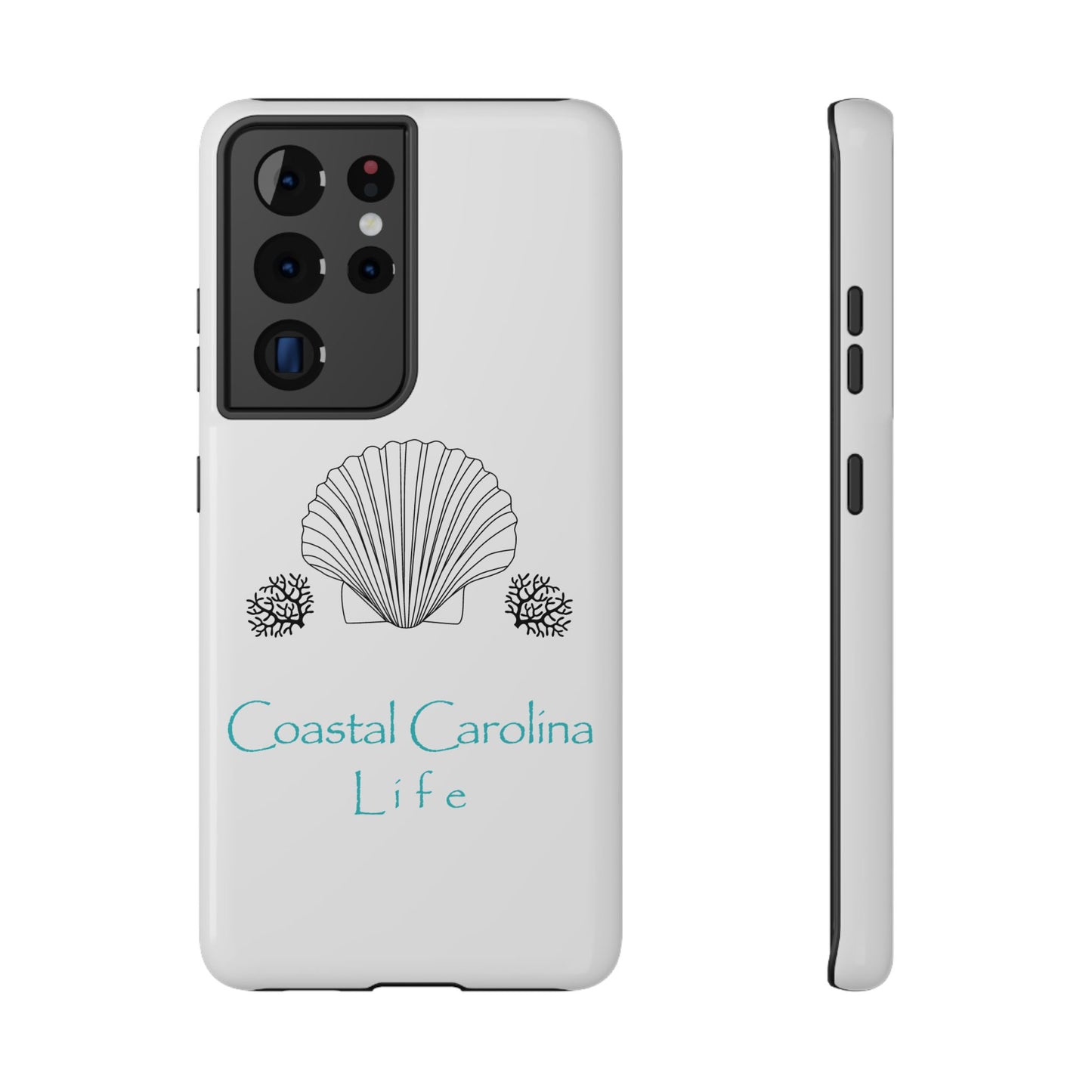 Impact-Resistant Phone Case - iPhone or Samsung - Clam Shell and Coral