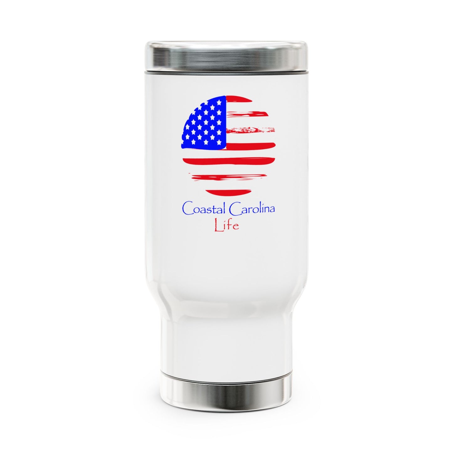 American Flag Tumbler with Handle