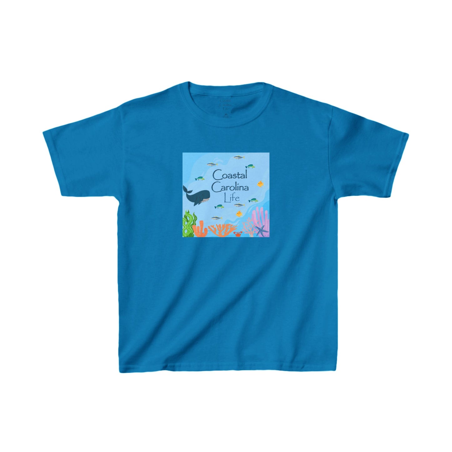 Whale and Fish Friends Kids Beach T-Shirt