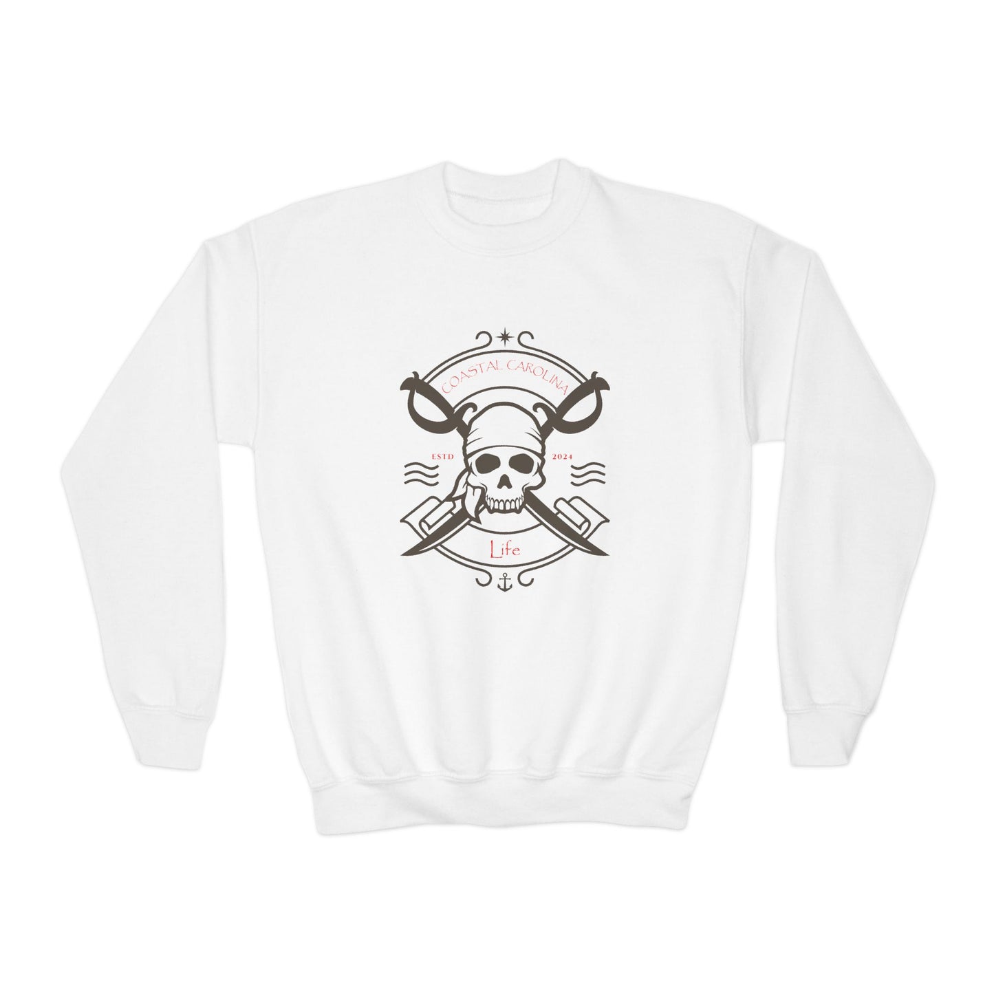 Coastal Youth Sweatshirt - Pirate Skull