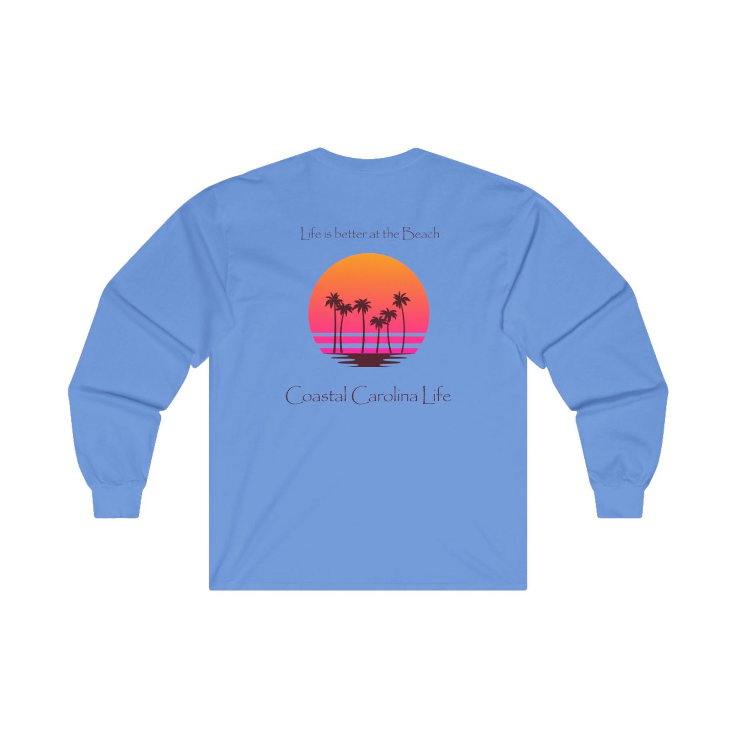 Women's Long Sleeve Cotton T-Shirt - Life is better at the Beach