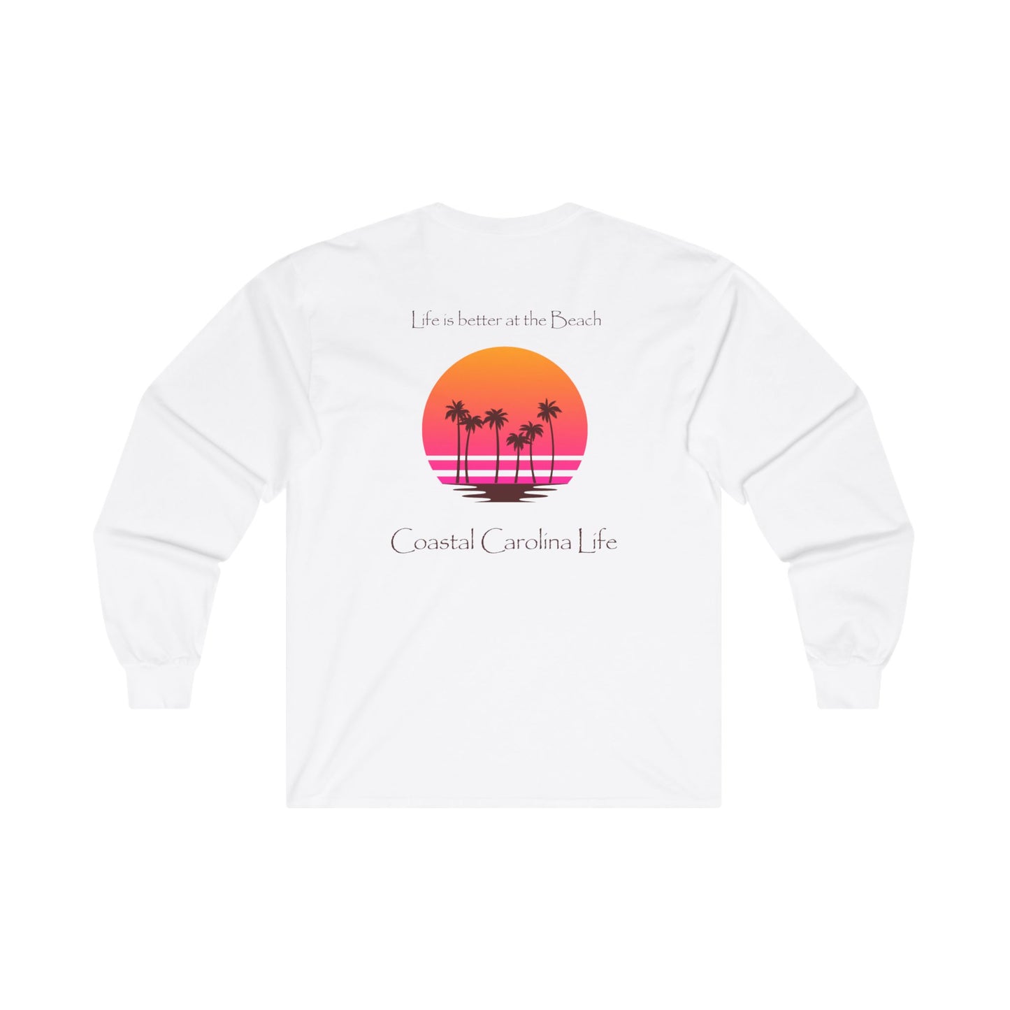 Women's Long Sleeve Cotton T-Shirt - Life is better at the Beach