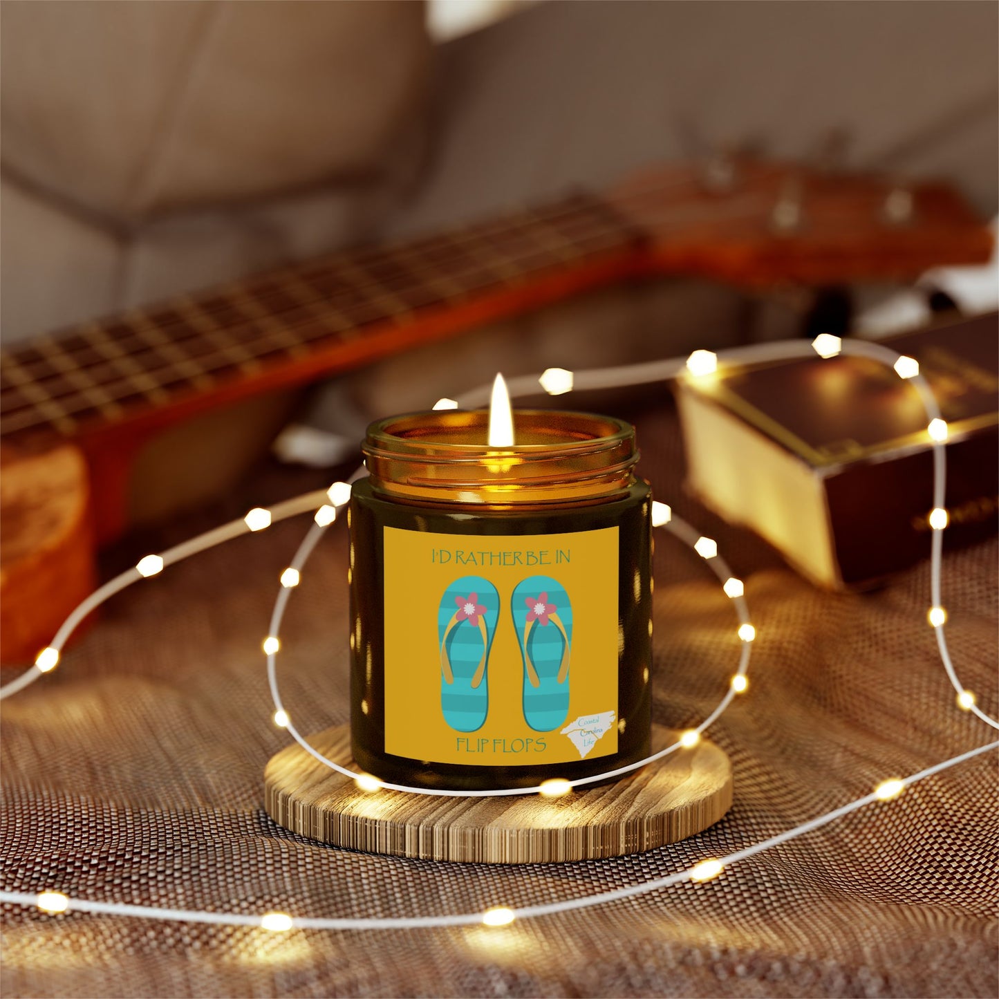 Coconut Apricot Wax Scented Candles - I'd Rather be in Flip Flops