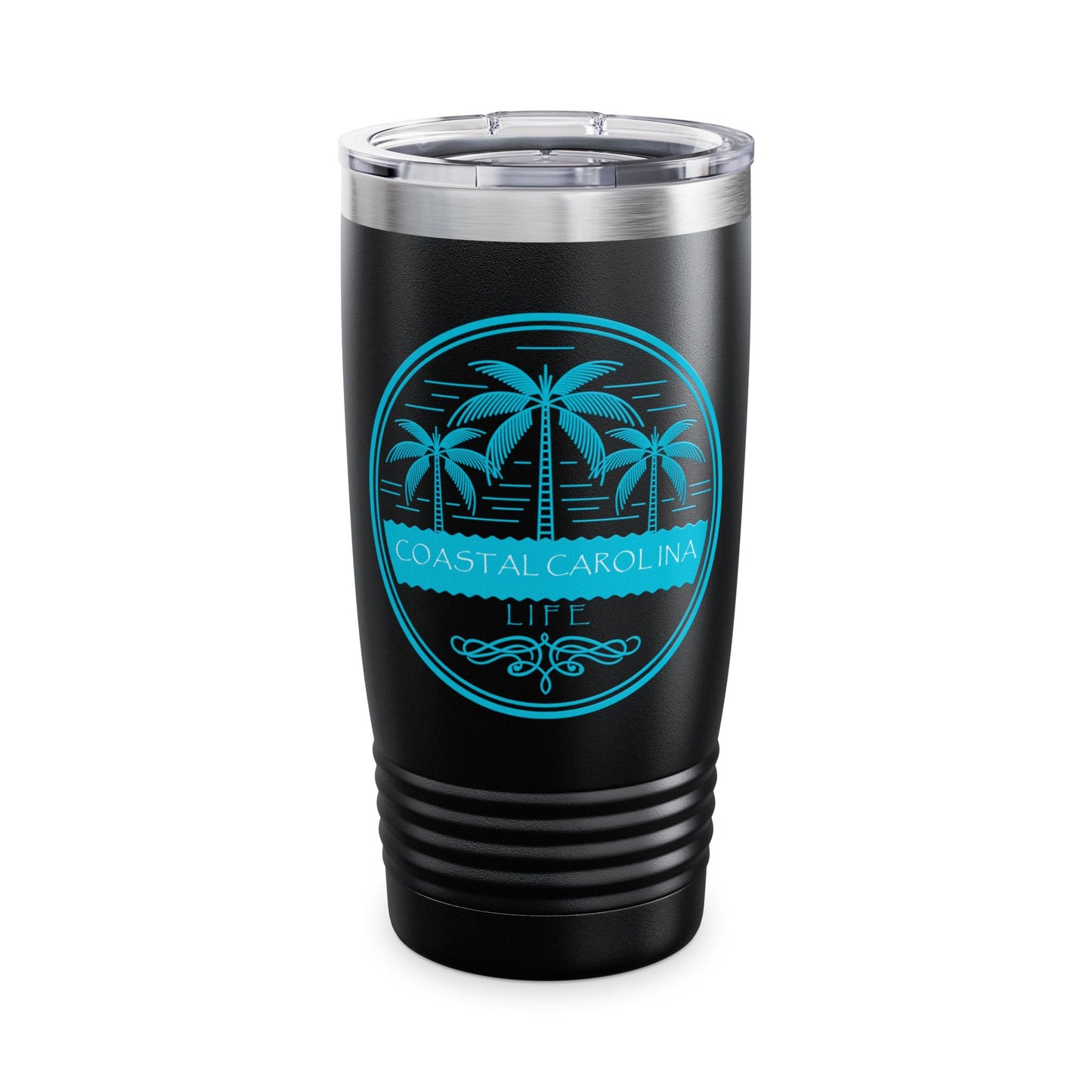 Palm Trees and Water Ringneck Tumbler