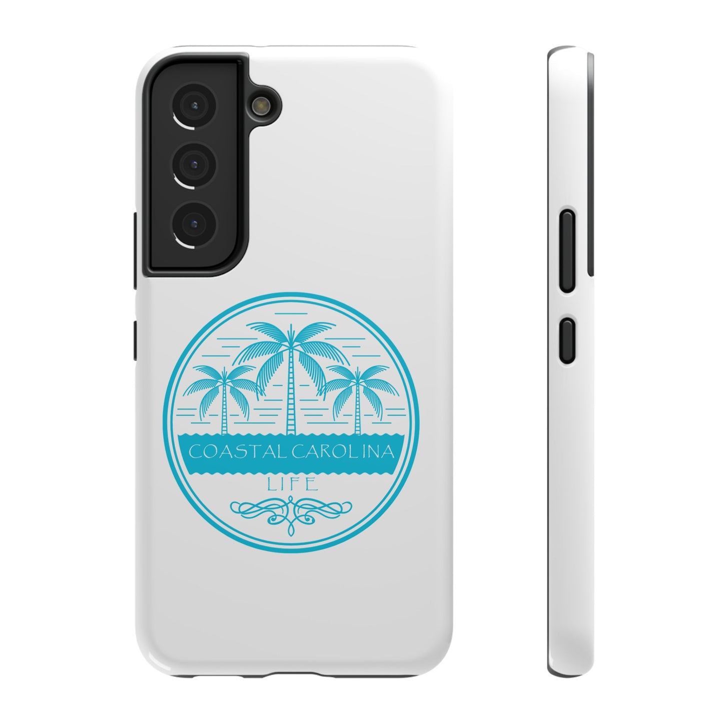 Impact-Resistant Phone Case - iPhone or Samsung - Palm Trees and Water