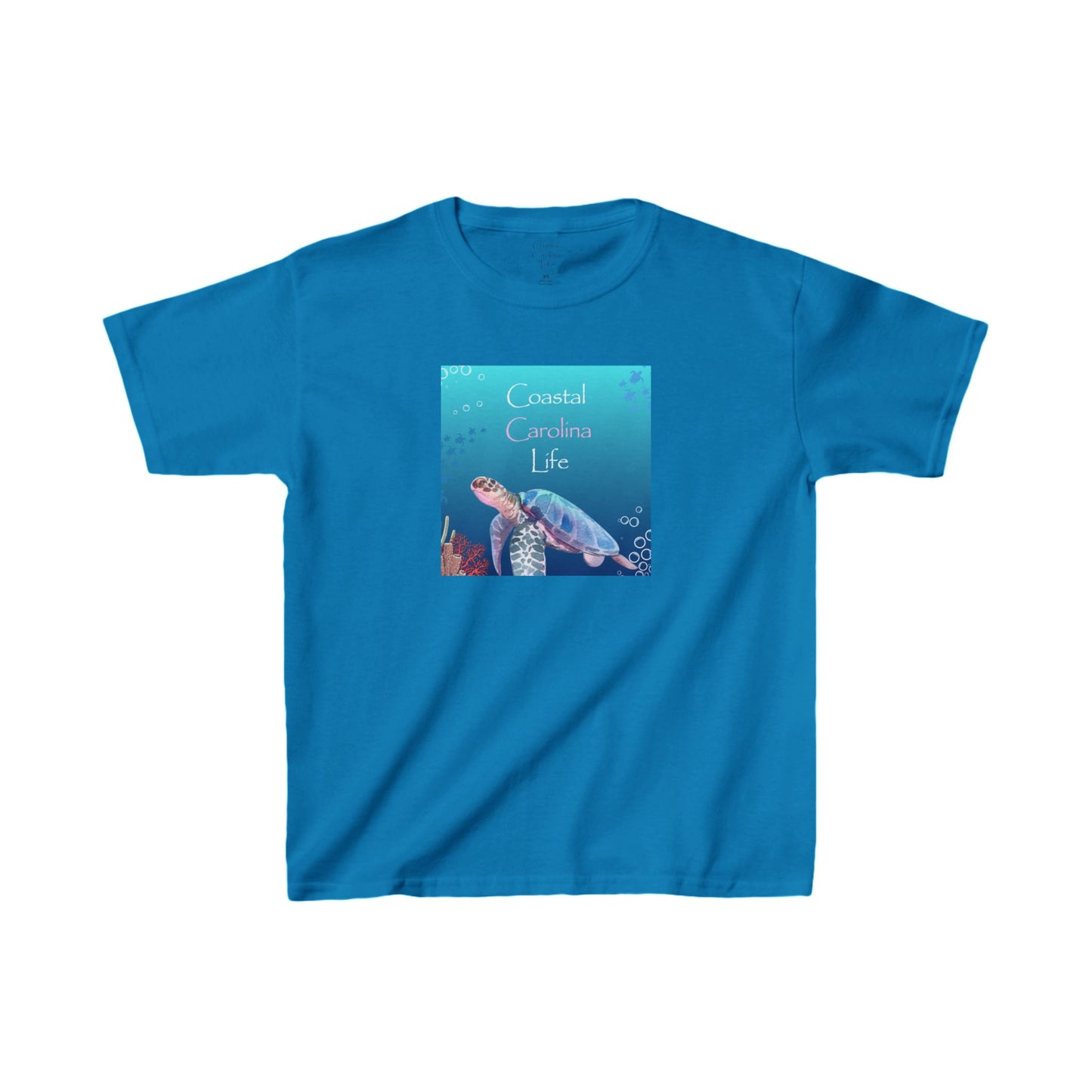 Swimming Sea Turtle Kids Beach T-Shirt