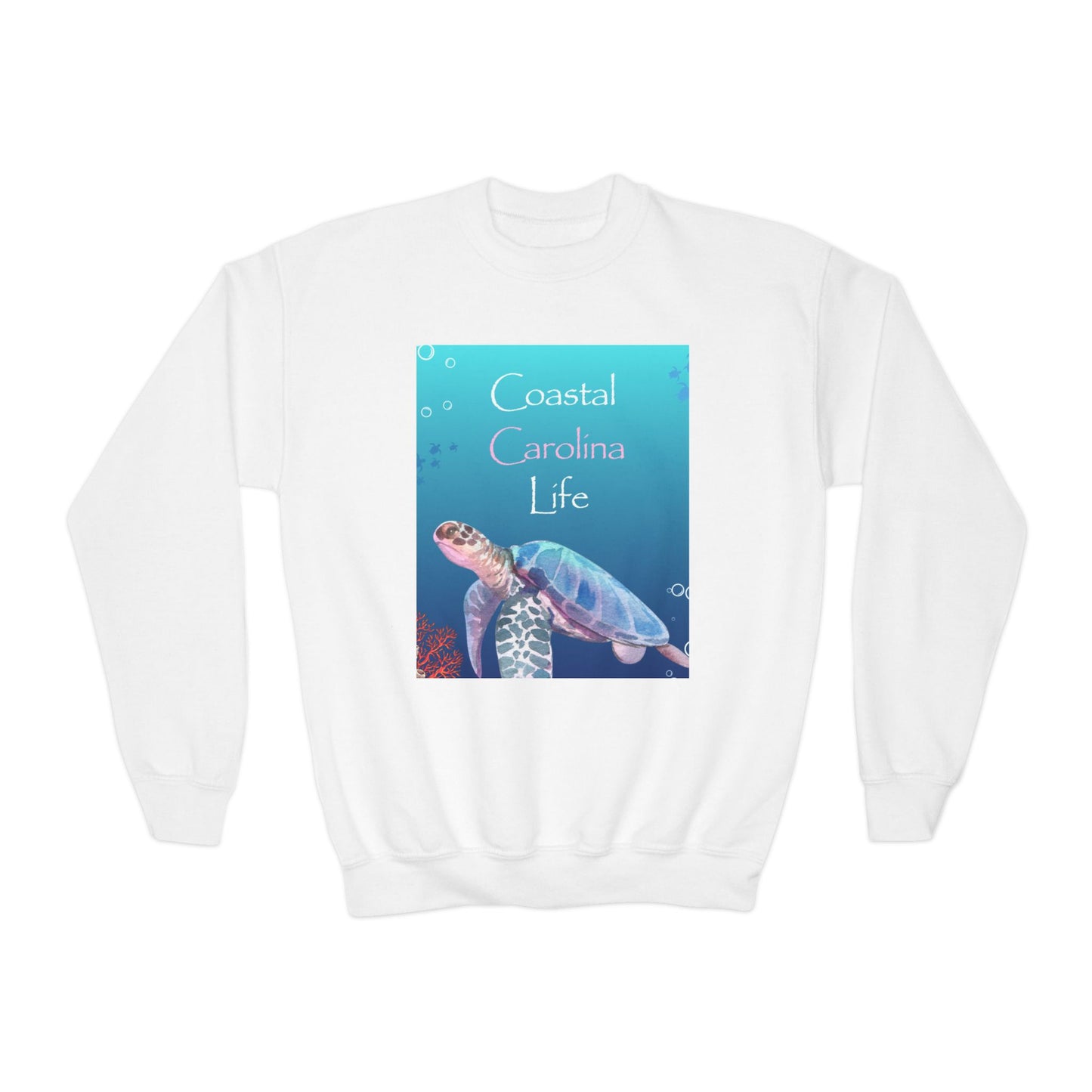Coastal Youth Sweatshirt - Swimming Sea Turtle