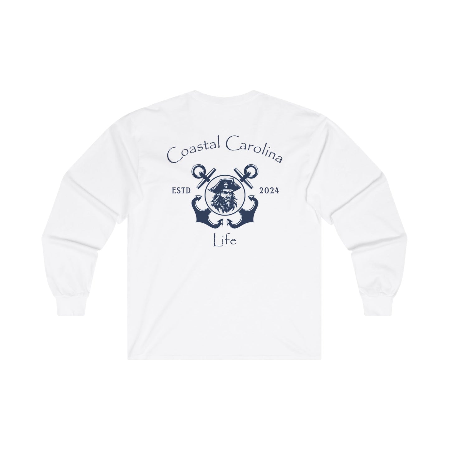Men's Long Sleeve Cotton T-Shirt - Blackbeard