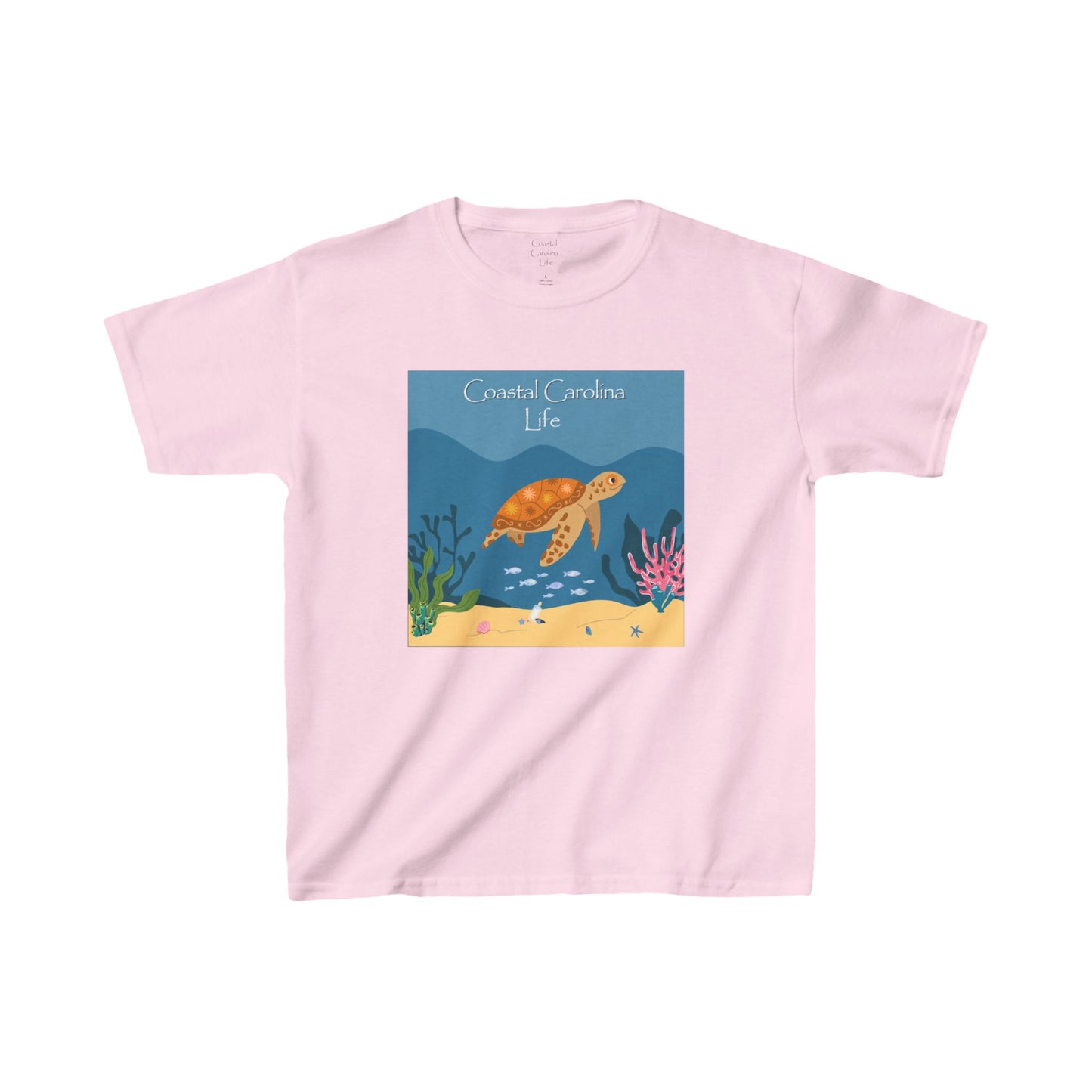 Swimming Baby Sea Turtle Kids Beach T-Shirt
