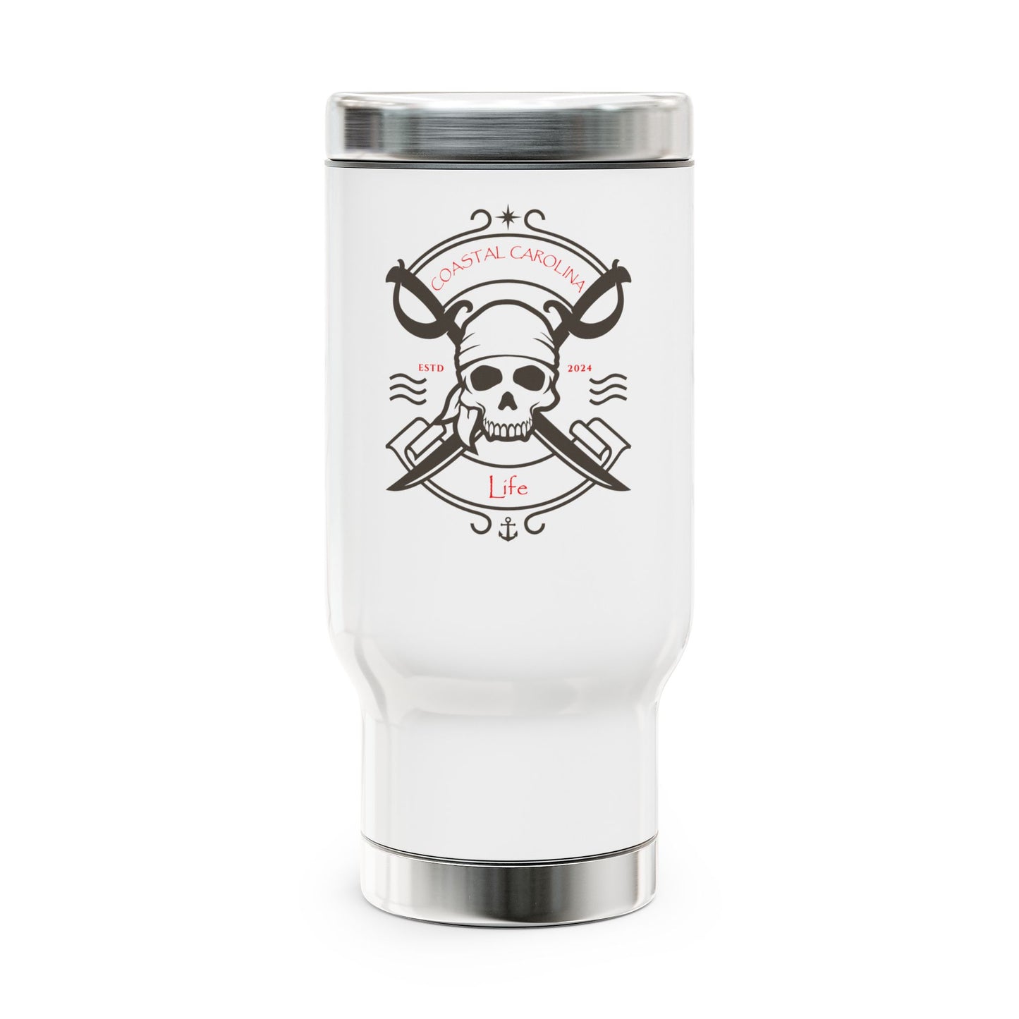Pirate Skull Tumbler with Handle