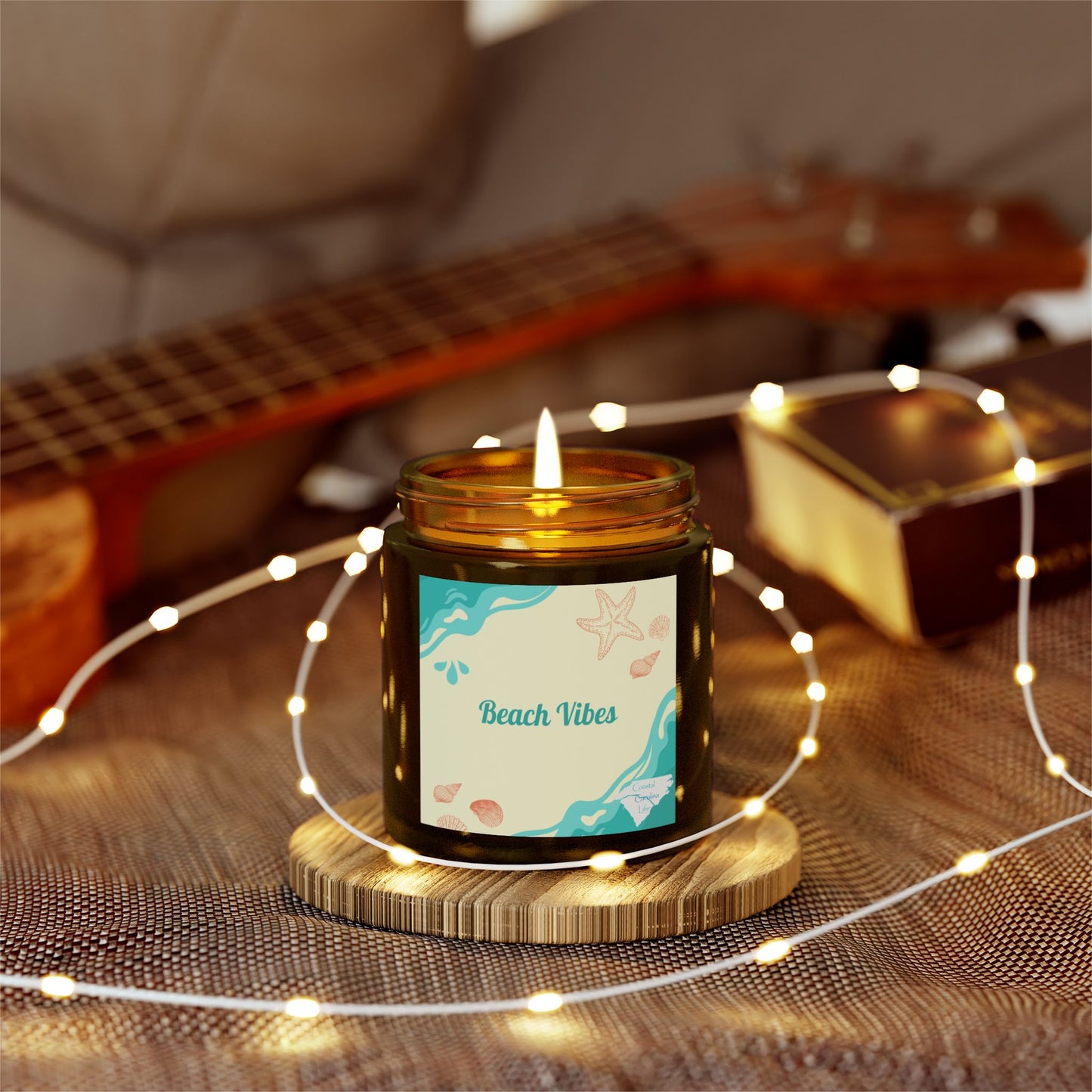 Coconut Apricot Wax Scented Candles - Beach Vibes