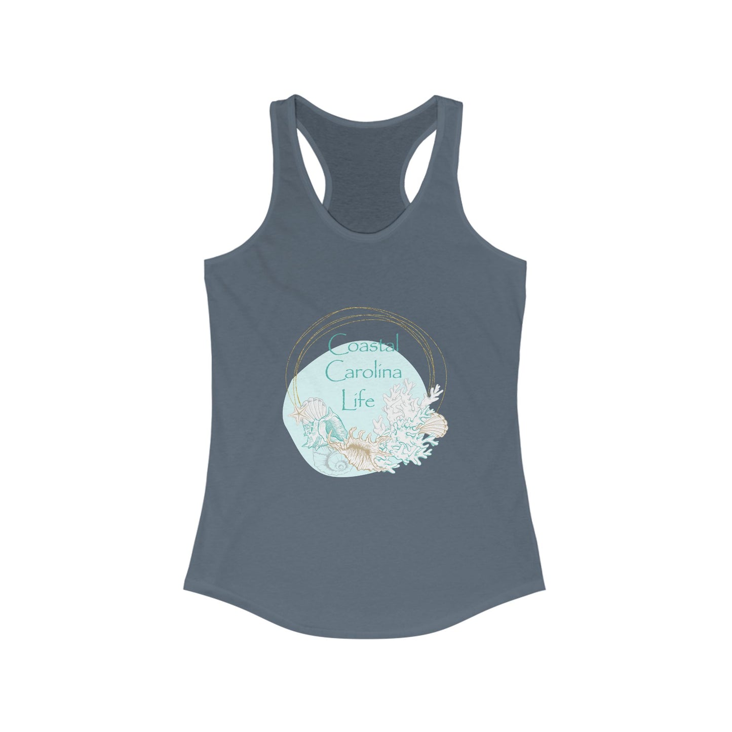 Women's Coastal Tank Top - Shells and Coral