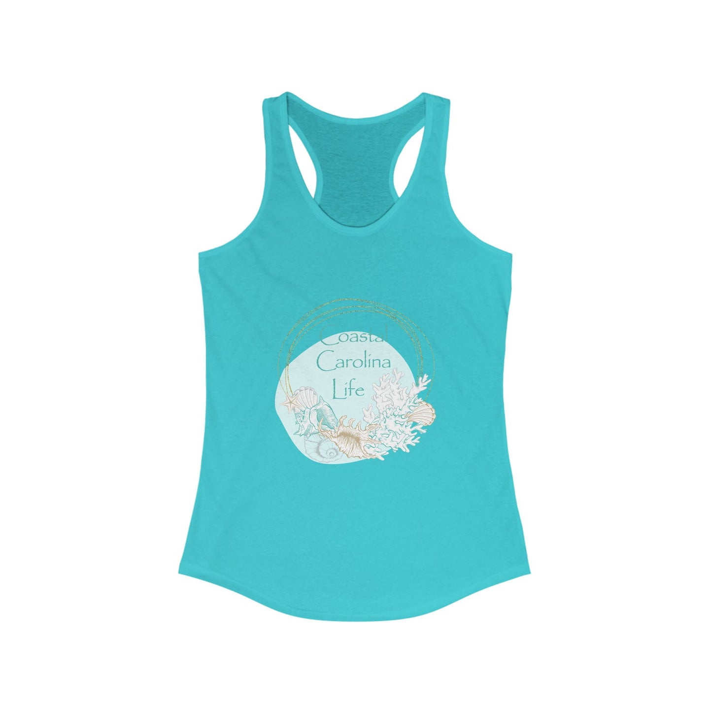 Women's Coastal Tank Top - Shells and Coral
