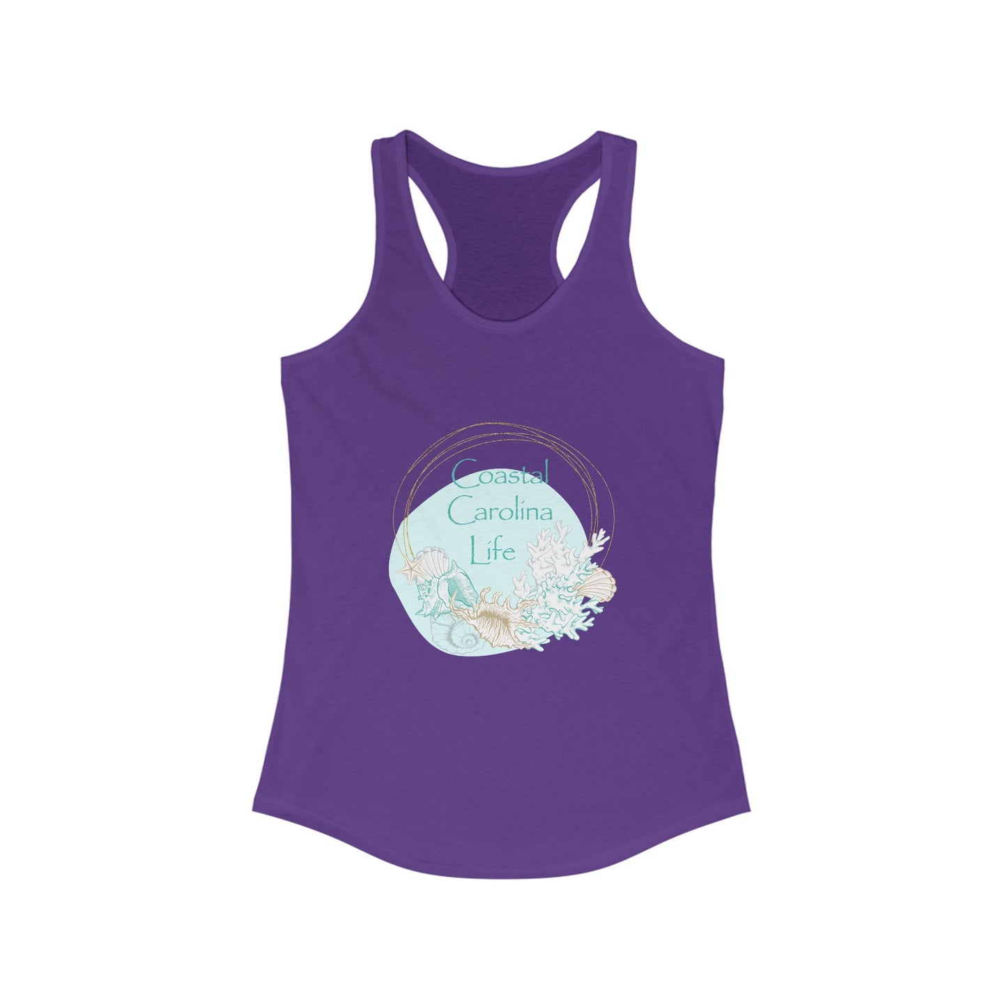 Women's Coastal Tank Top - Shells and Coral