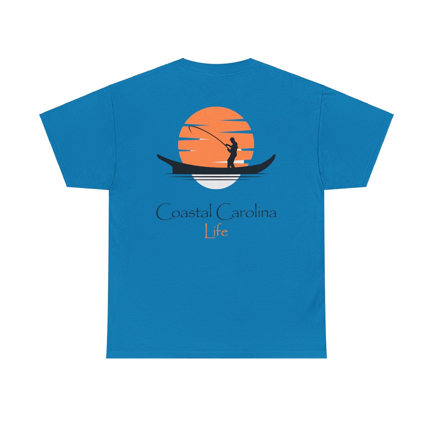 Men's Heavy Cotton T-Shirt - Fishing Boat
