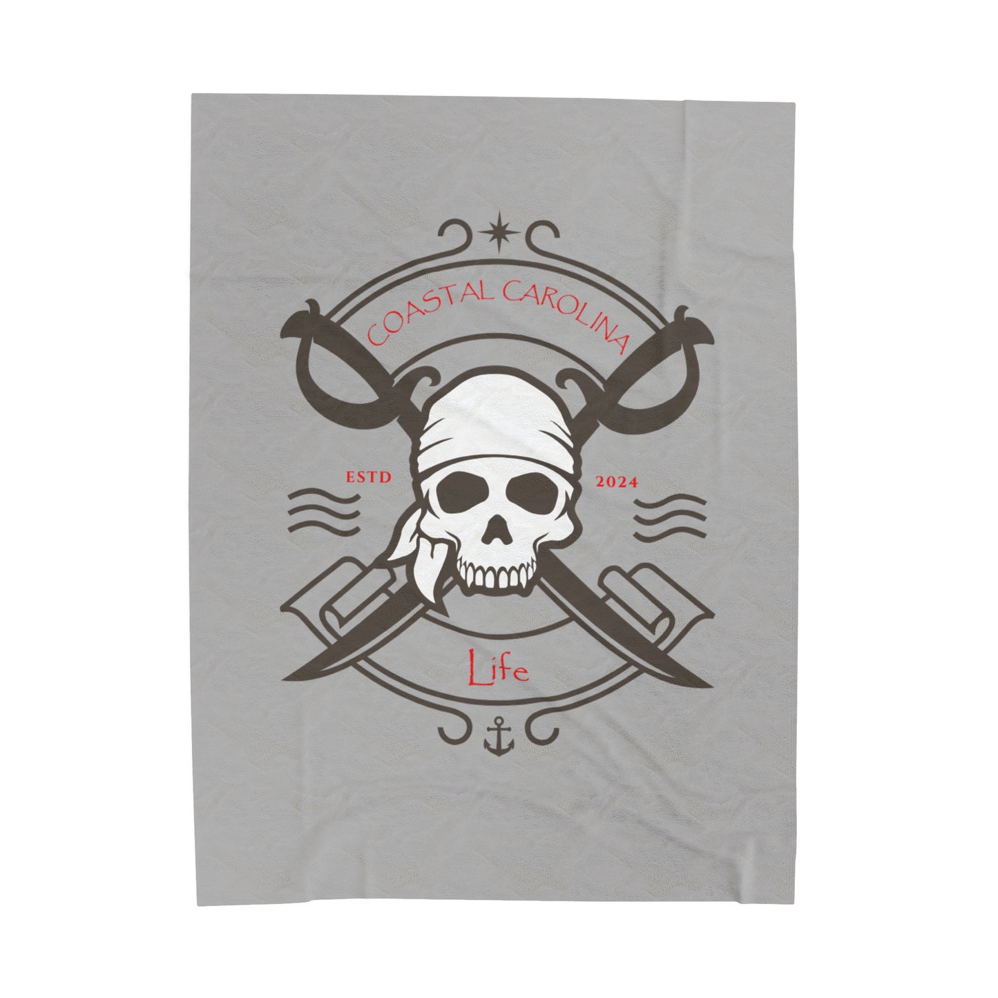 Pirate Skull Velveteen Plush Blanket