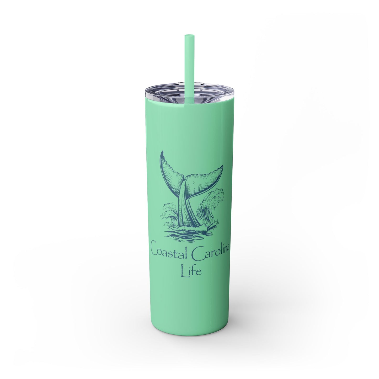 Whale Tail Skinny Tumbler