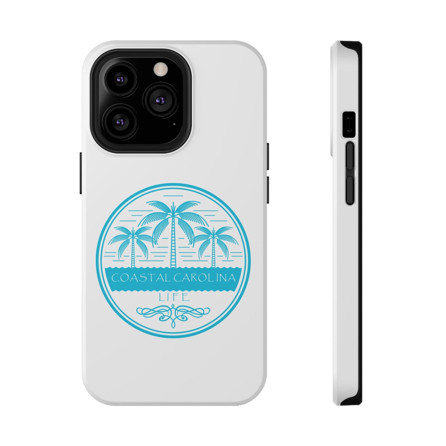 Impact-Resistant Phone Case - iPhone or Samsung - Palm Trees and Water