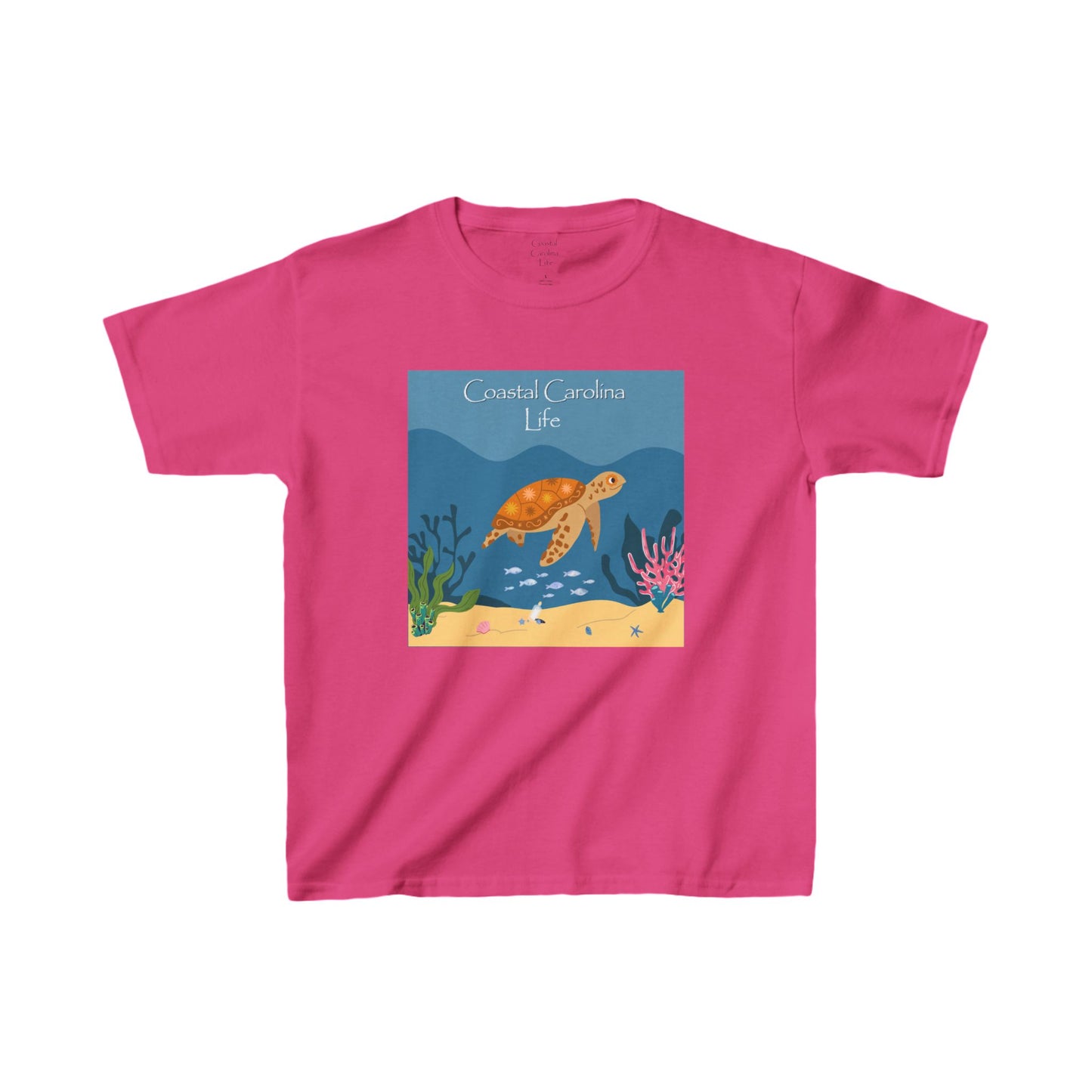 Swimming Baby Sea Turtle Kids Beach T-Shirt