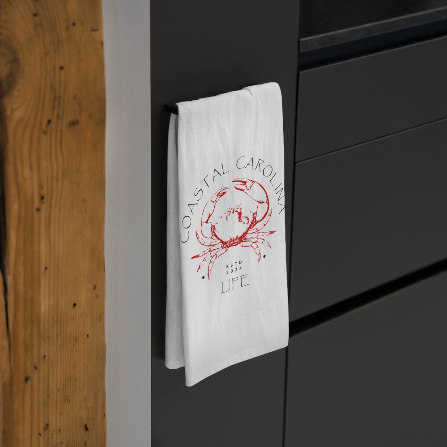 Crab Coastal Tea Towel