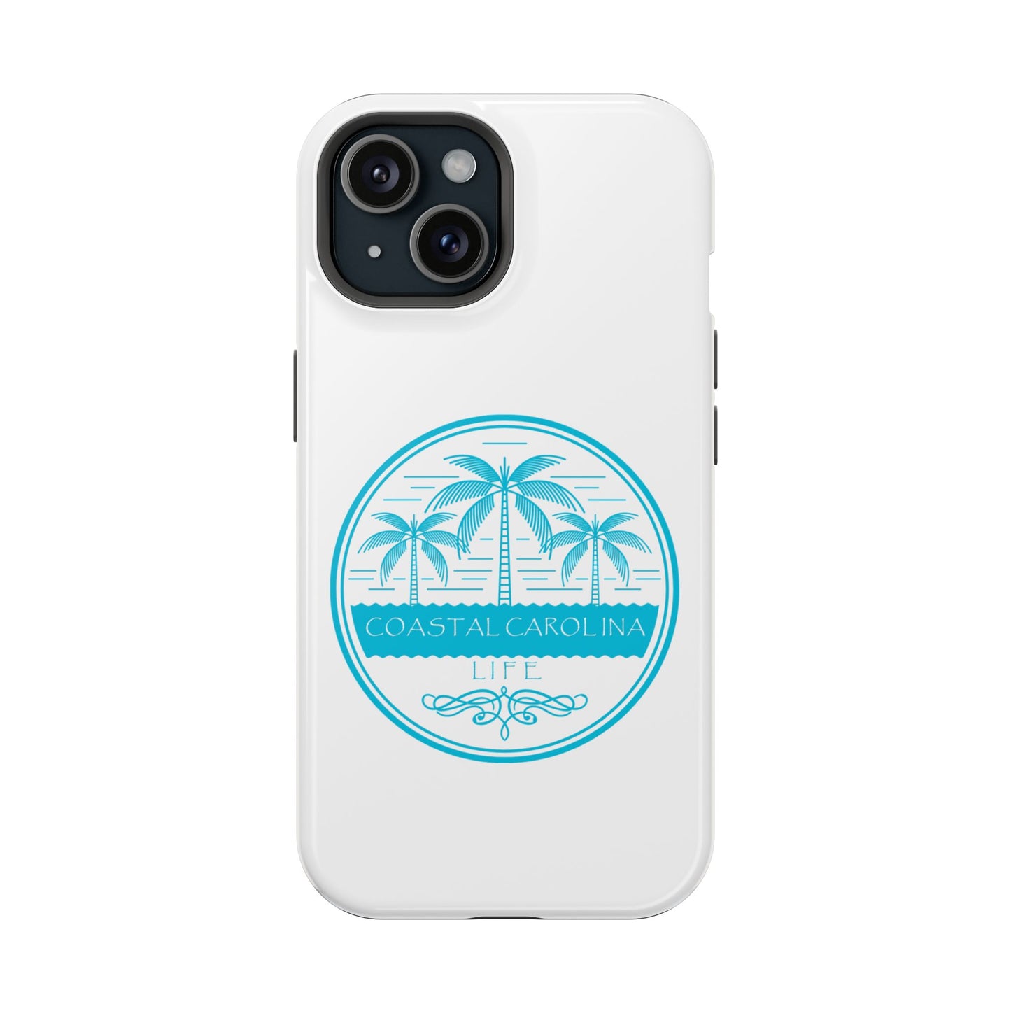 Impact-Resistant Phone Case - iPhone or Samsung - Palm Trees and Water