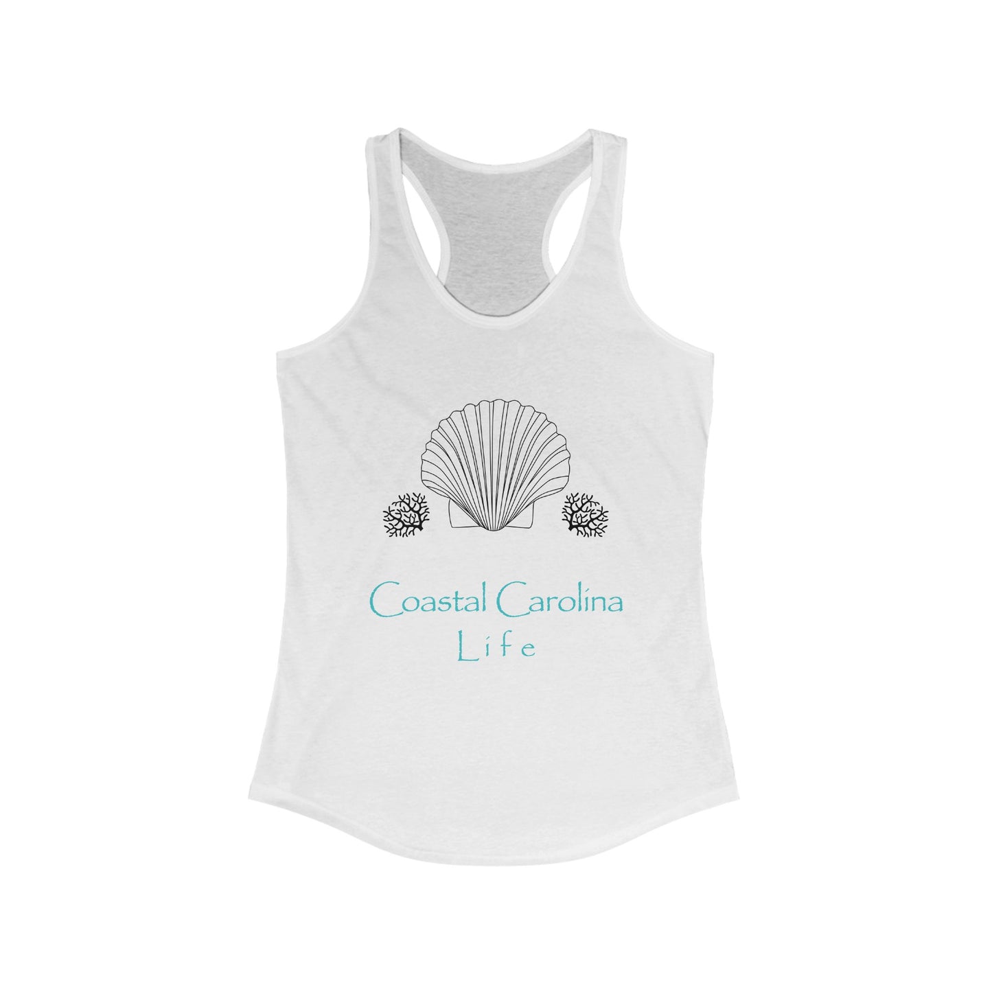 Women's Coastal Tank Top - Clam Shell and Coral