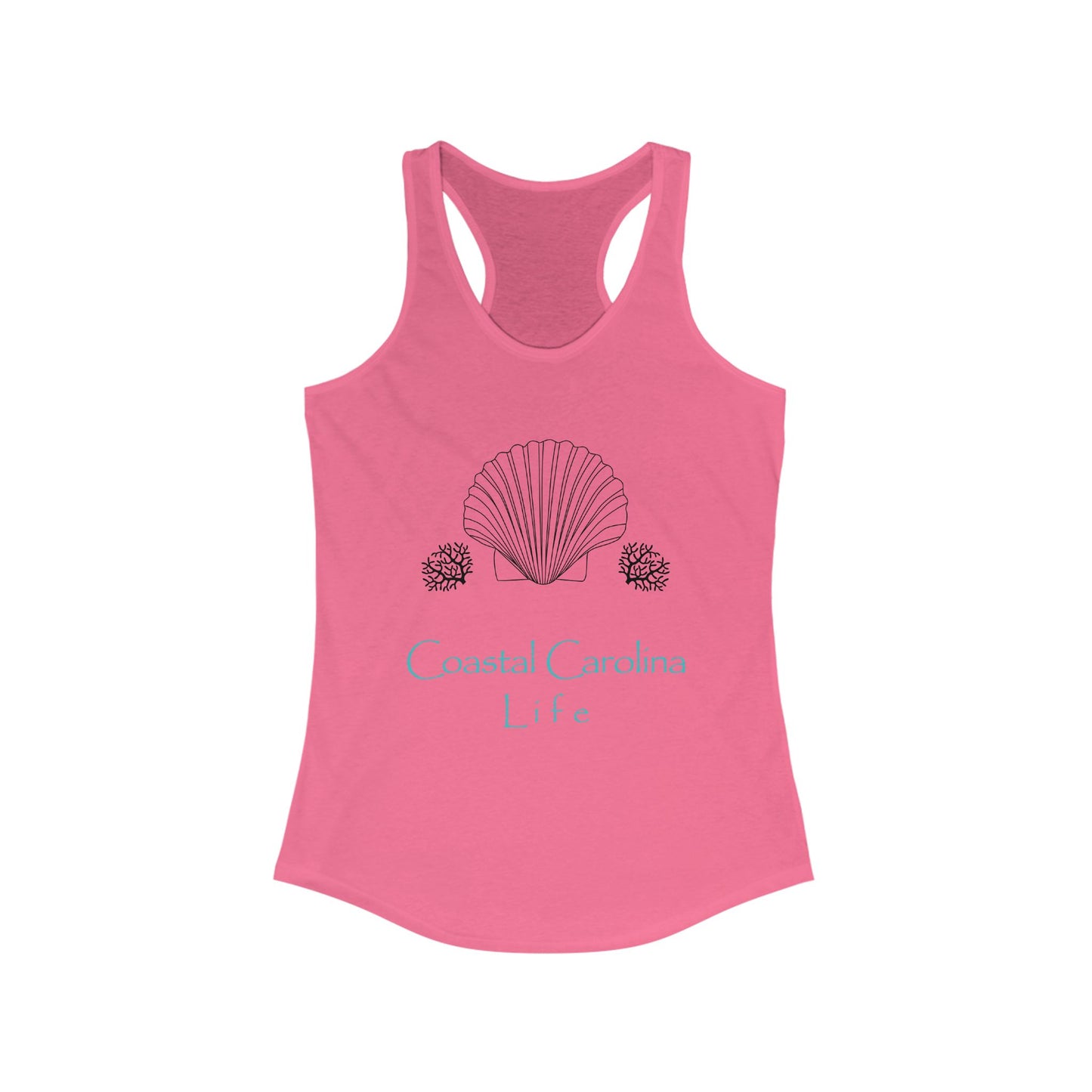 Women's Coastal Tank Top - Clam Shell and Coral