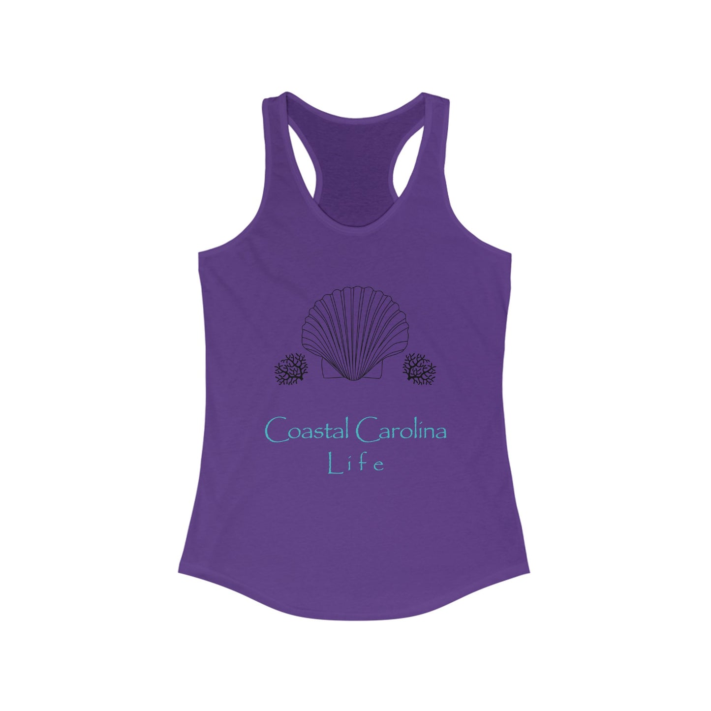 Women's Coastal Tank Top - Clam Shell and Coral