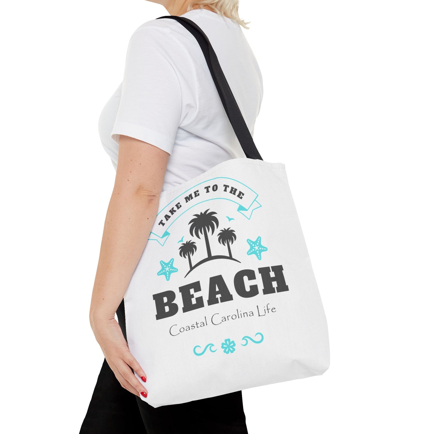 Take Me to the Beach Coastal Tote Bag