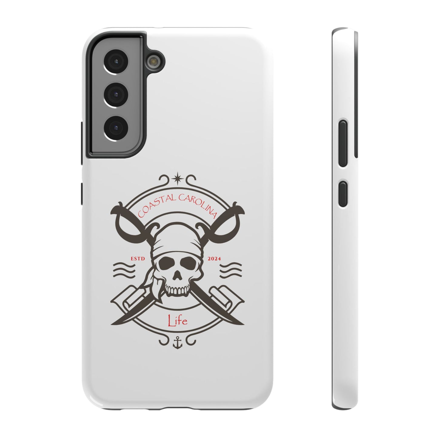 Impact-Resistant Phone Case - iPhone or Samsung - Pirate Skull