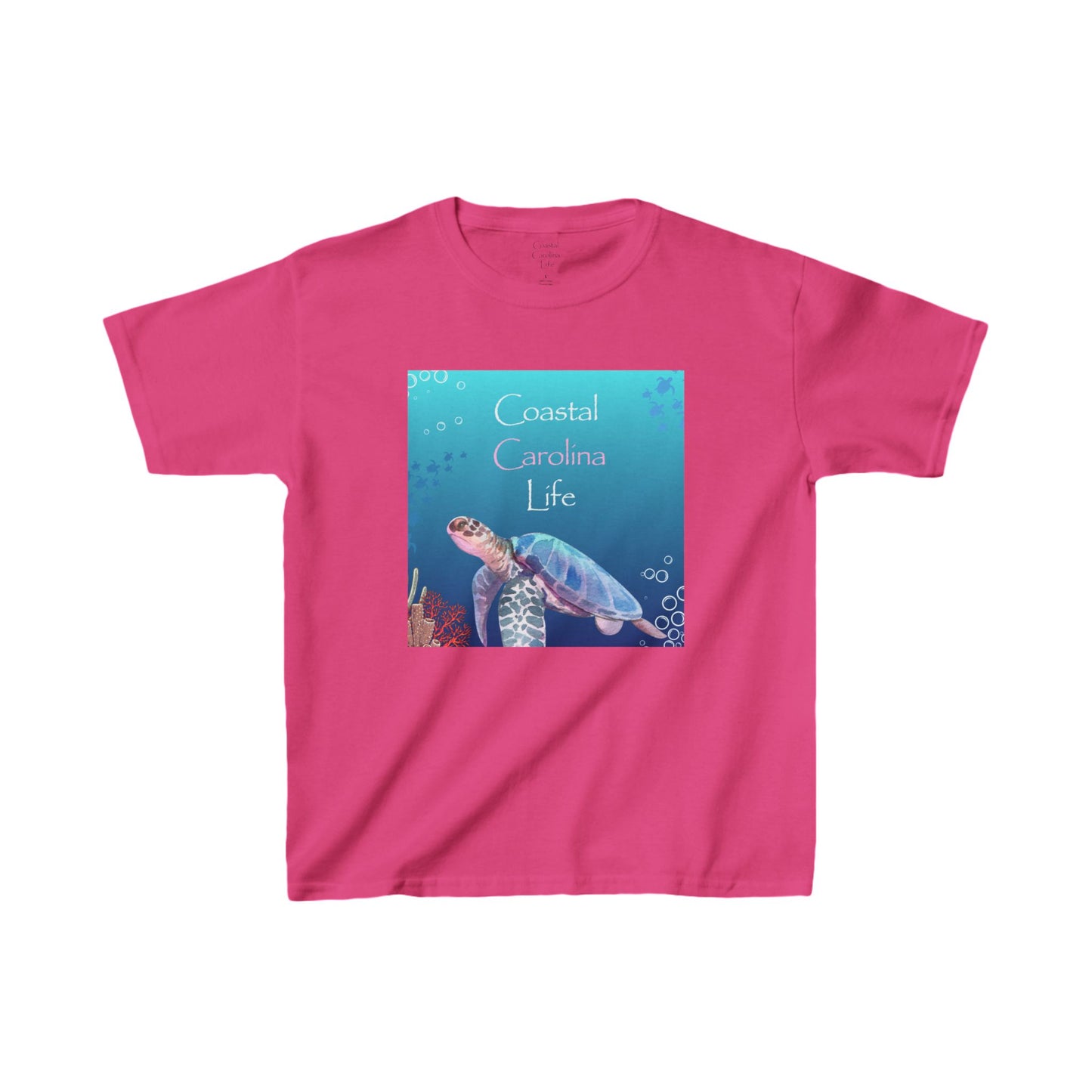 Swimming Sea Turtle Kids Beach T-Shirt