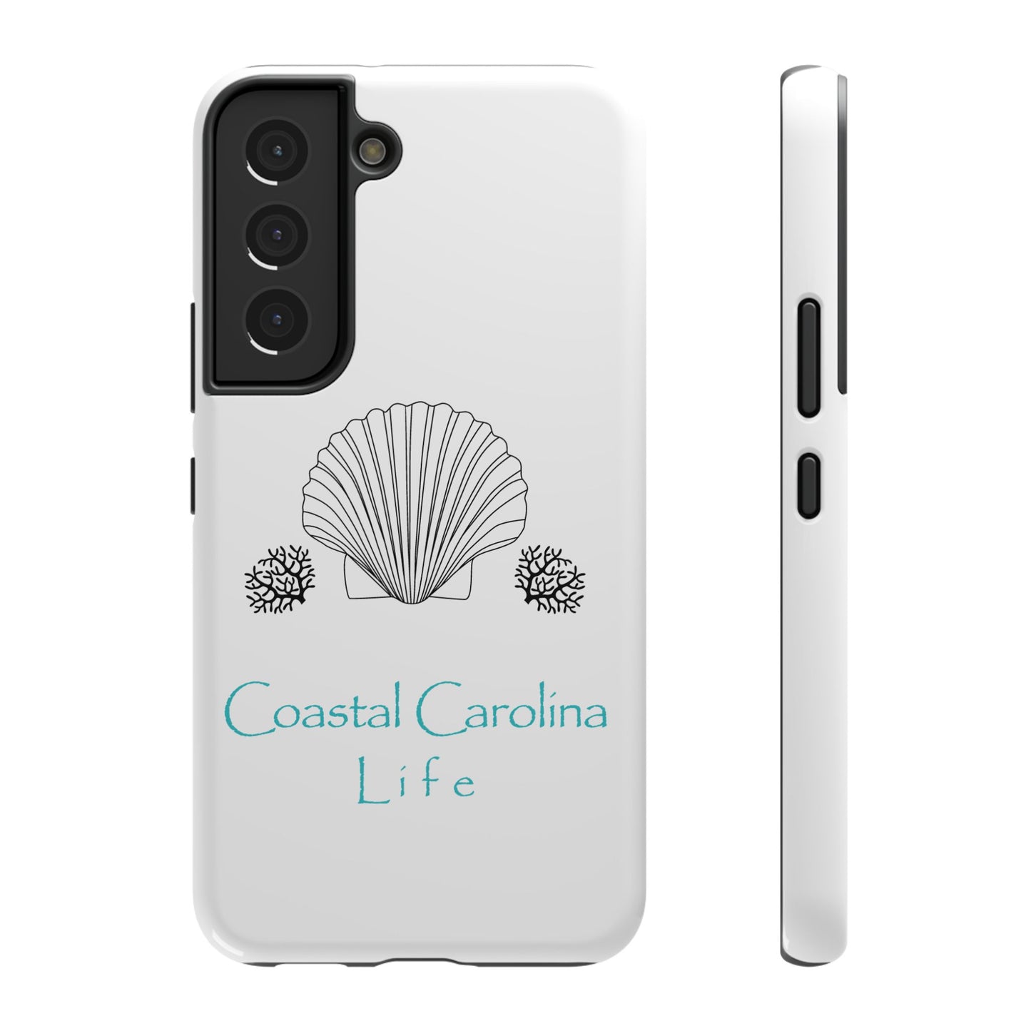 Impact-Resistant Phone Case - iPhone or Samsung - Clam Shell and Coral