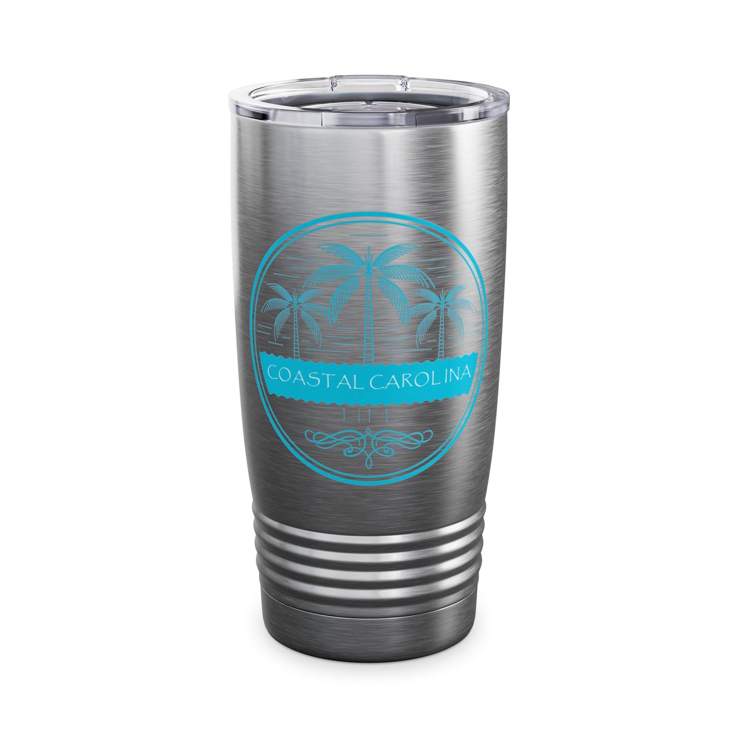 Palm Trees and Water Ringneck Tumbler