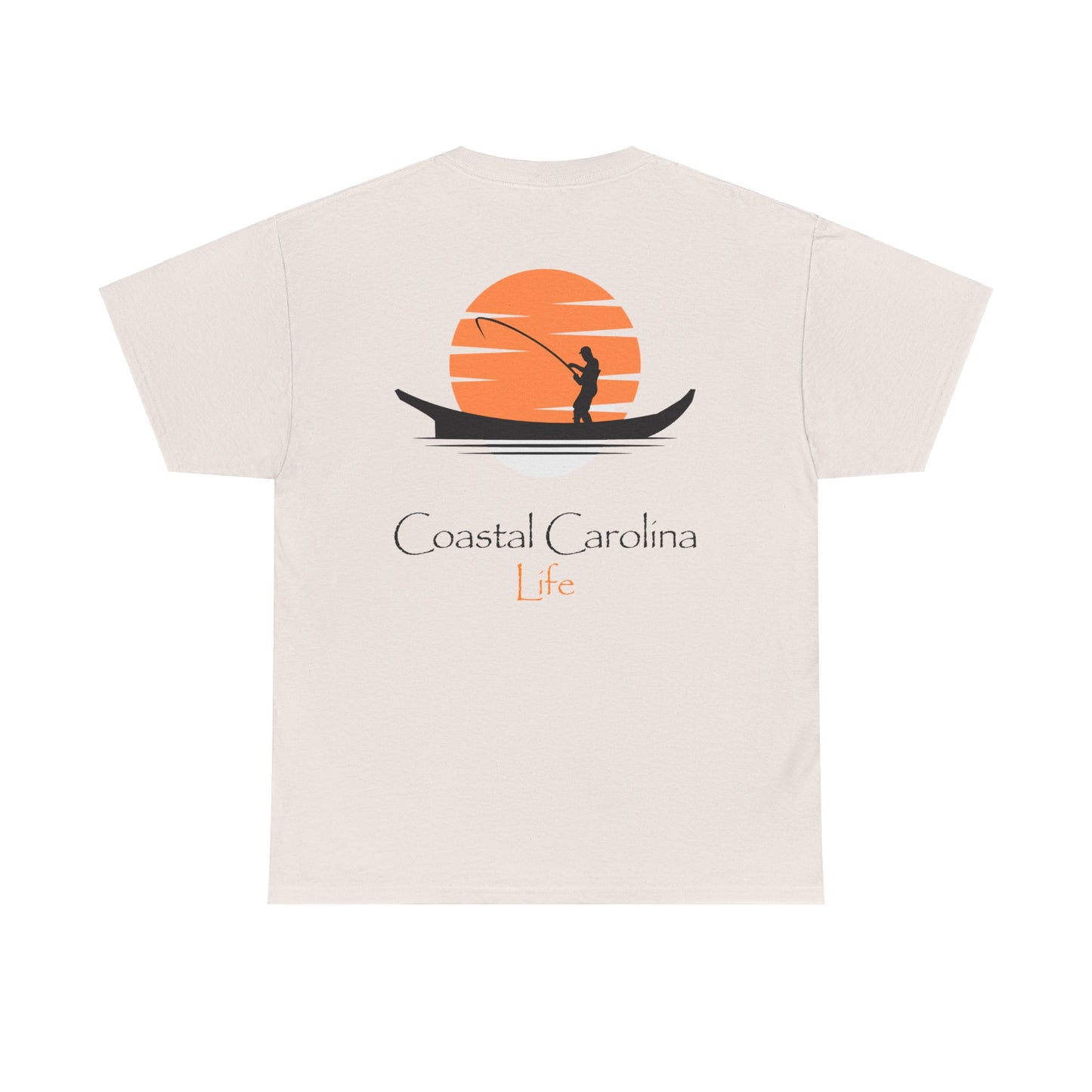 Men's Heavy Cotton T-Shirt - Fishing Boat