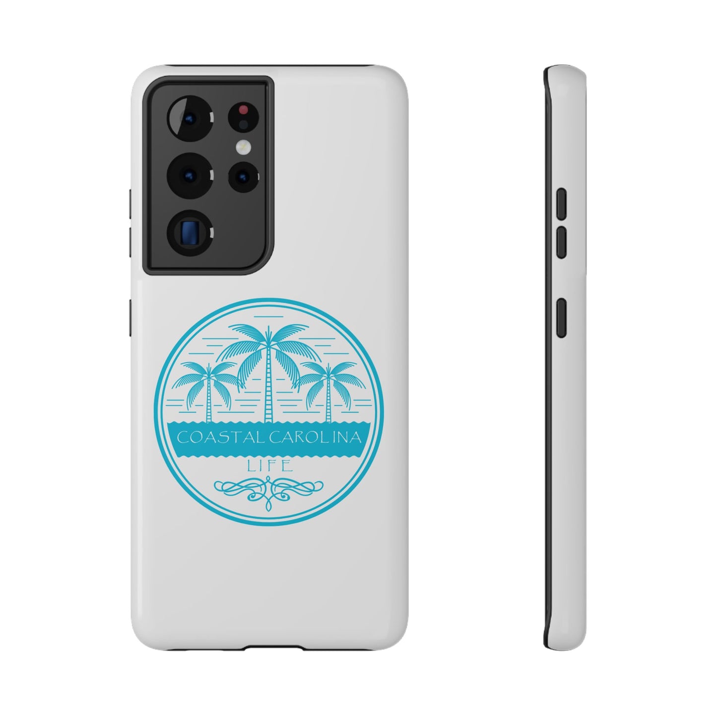 Impact-Resistant Phone Case - iPhone or Samsung - Palm Trees and Water