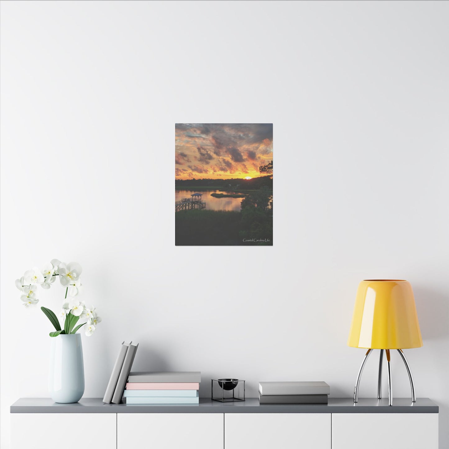 Cloudy Sunset Coastal Carolina Canvas