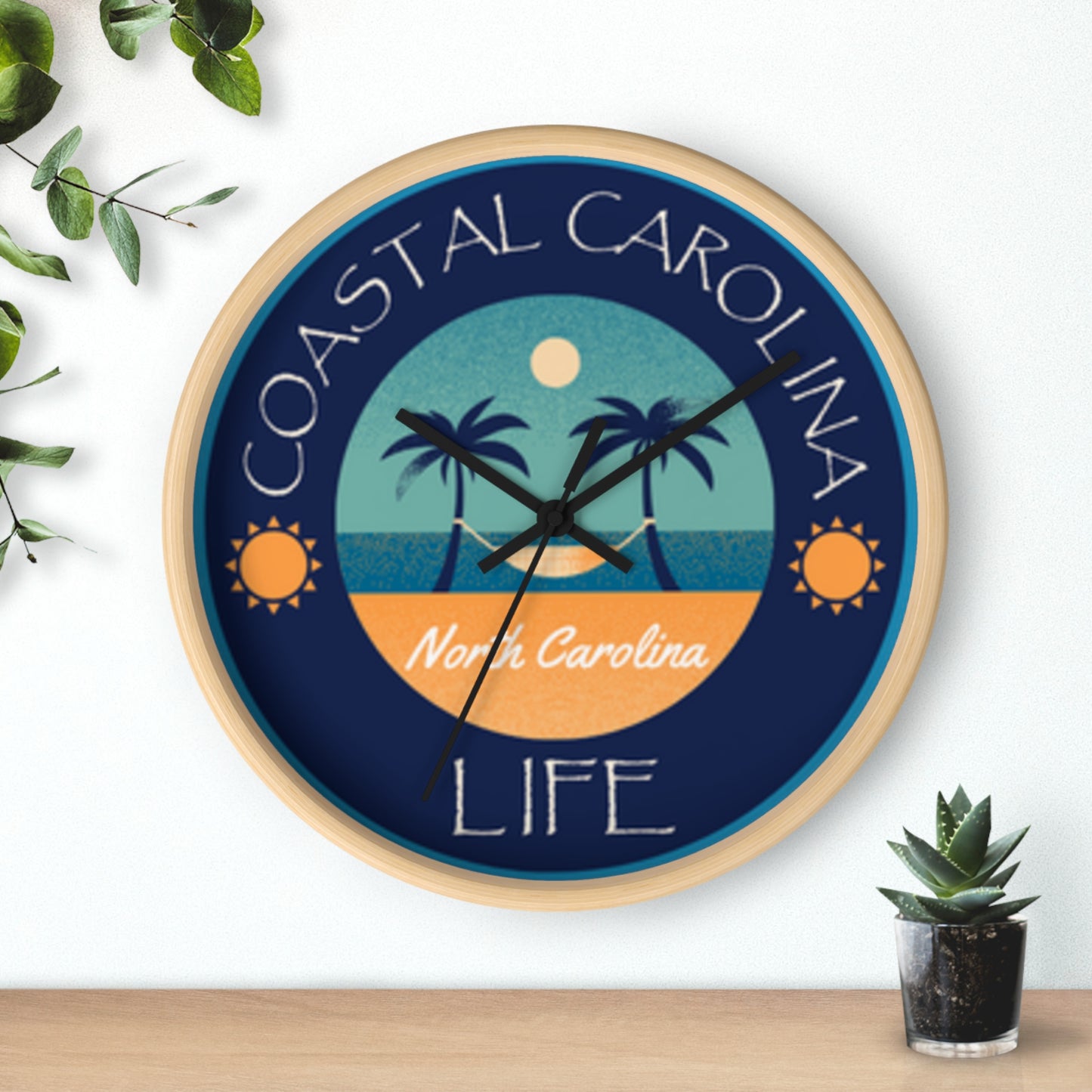 North Carolina Coastal Carolina Wall Clock