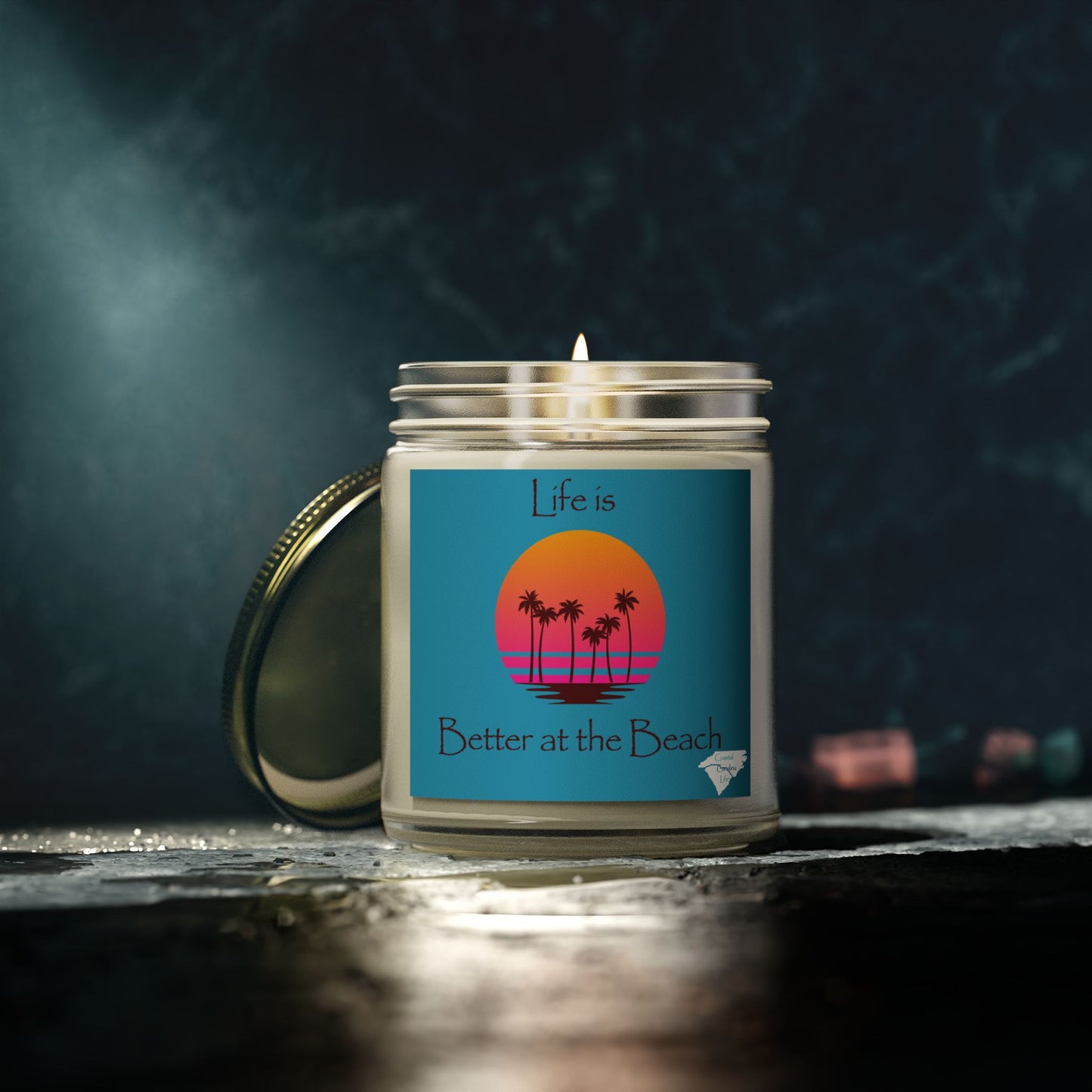 Coconut Apricot Wax Scented Candles - Life is Better at the Beach