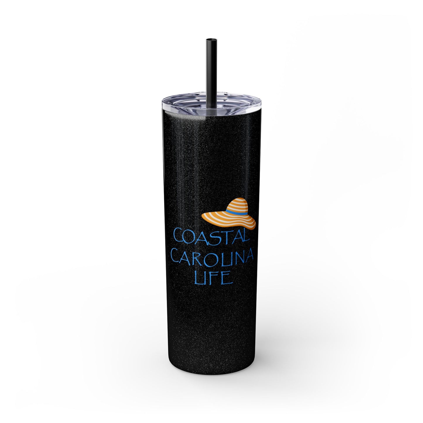 Beach Hat Skinny Tumbler