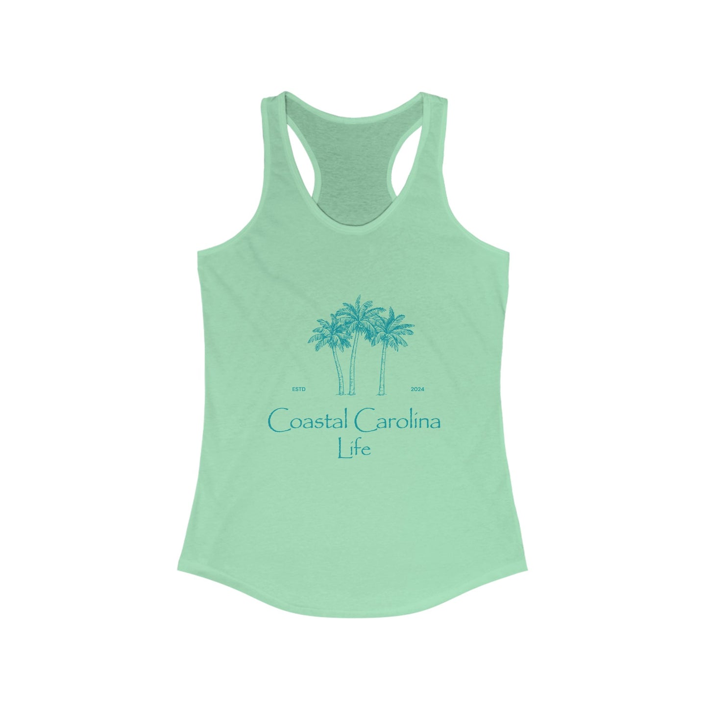 Women's Coastal Tank Top - Palm Trees